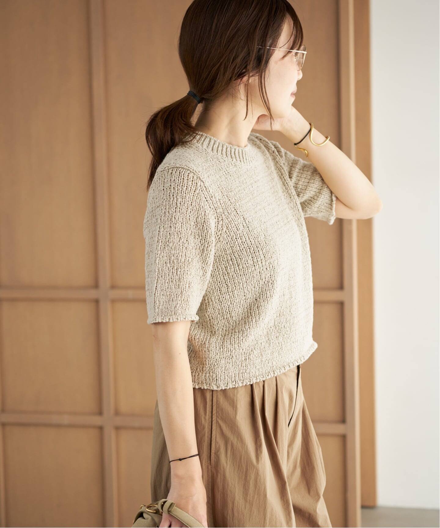 Italian yarn CO half ニット（ニット／セーター）｜Plage（プラージュ
