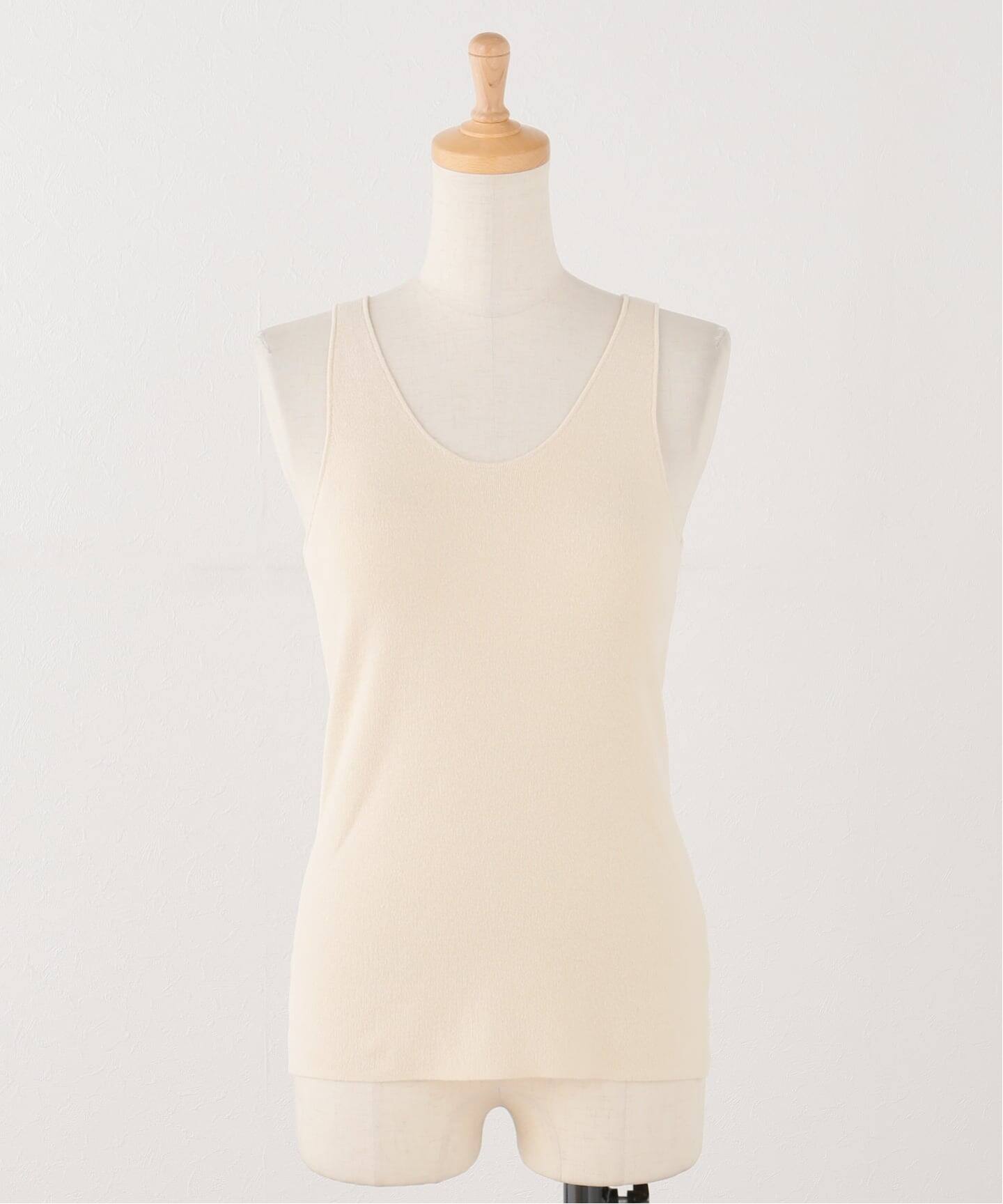 Smooth cup knit タンクトップ（カップ付きインナー）｜Plage