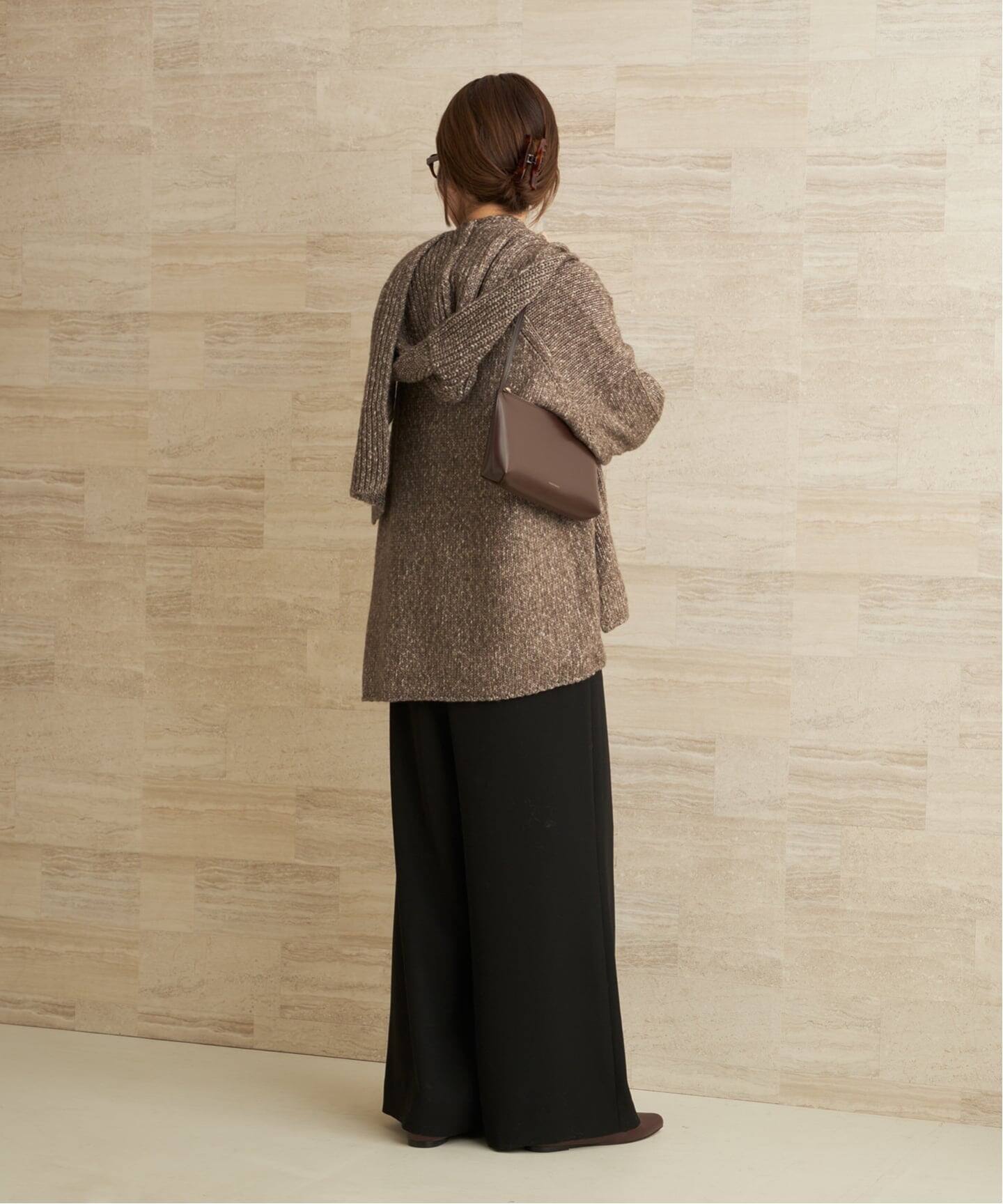 プラージュ 20AW ワイドVプルオーバー ニット セーター F グレージュ 3G ミックスVワイドプルオーバー（ニット／セーター）｜Plage