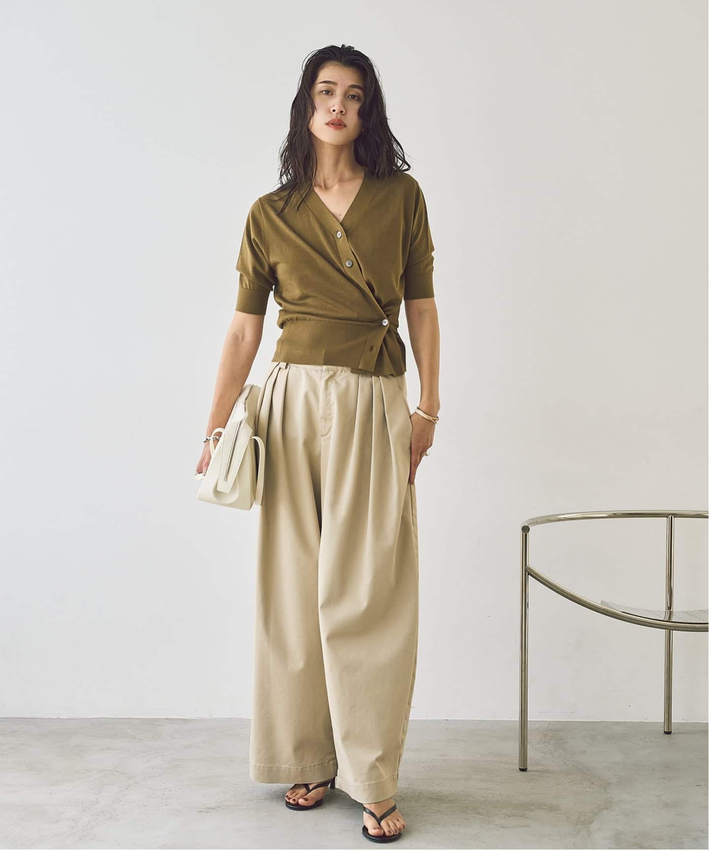plage カシュクールカーディガン　peco様 R'IAM カシュクールカーディガンのコーディネートスナップ（chika