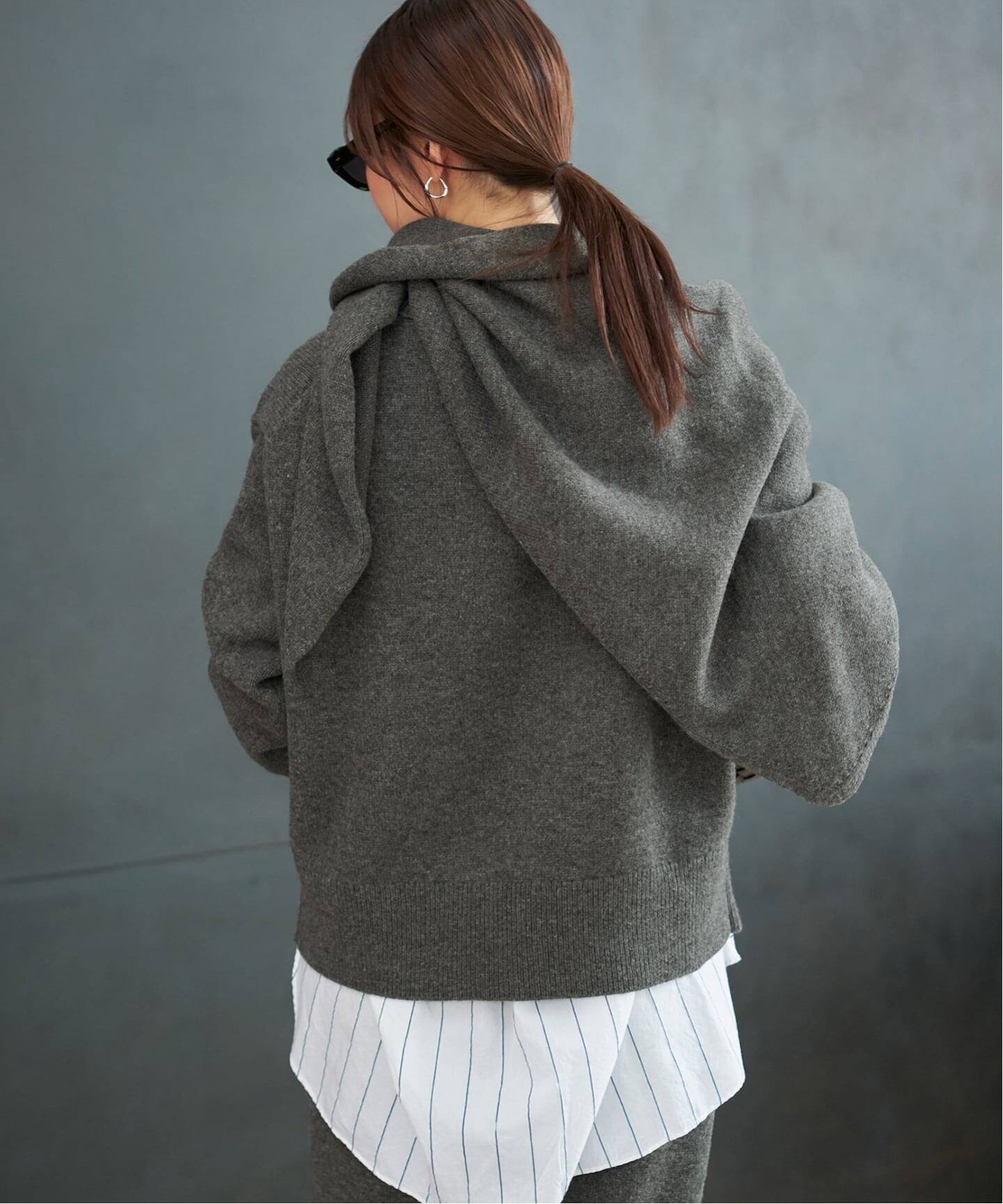 追加予約》R'IAM ストールプルオーバー（ニット／セーター）｜Plage