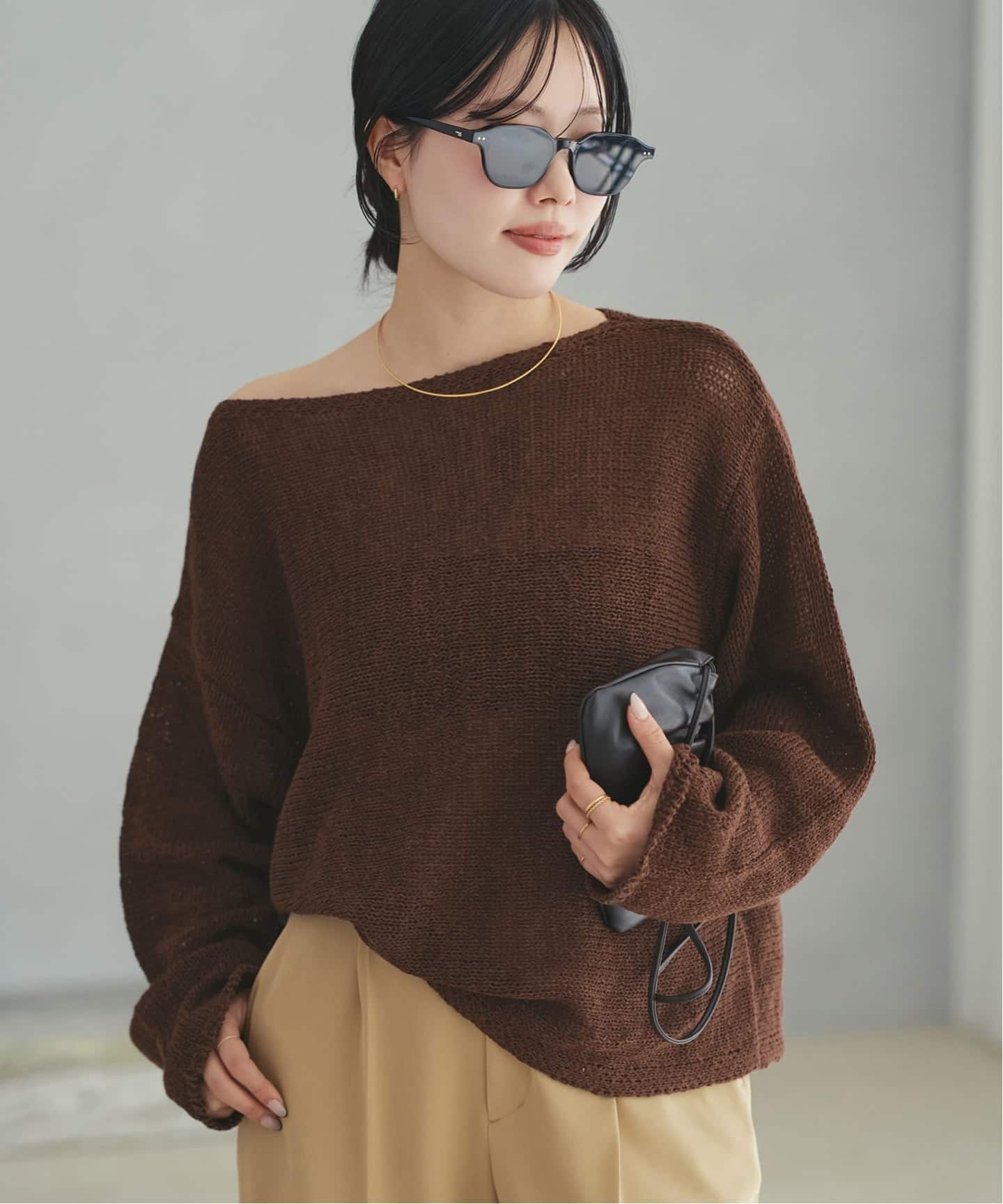 Plage linen mix loose プルオーバー plage（プラージュ） ニット セーター 「追加」linen mix loose プル