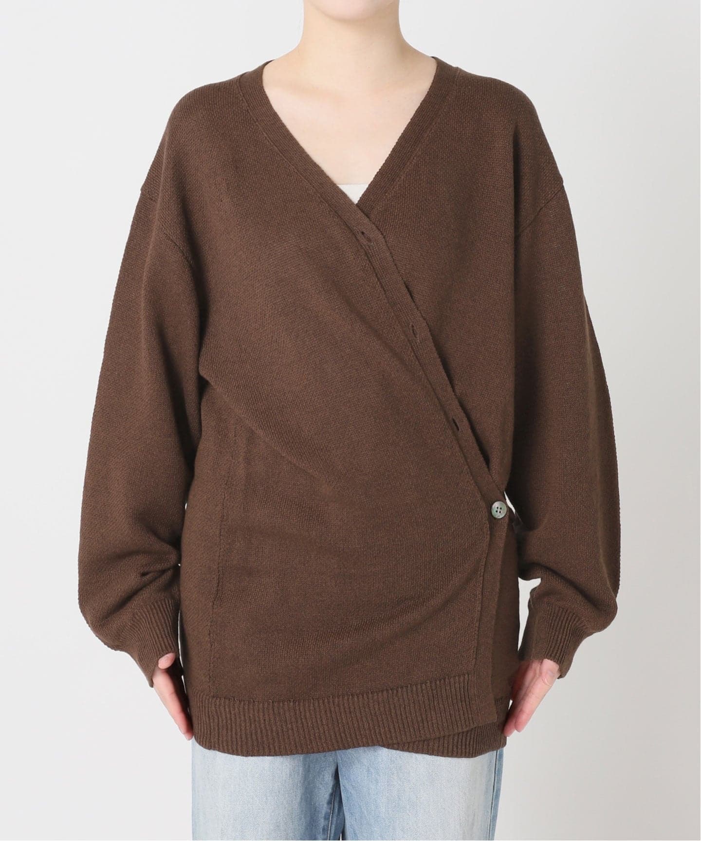 【新品未使用】plage プラージュ ウールリネンガウンカーディガン jazz linen rib カーディガン（カーディガン）｜Plage（プラージュ）の