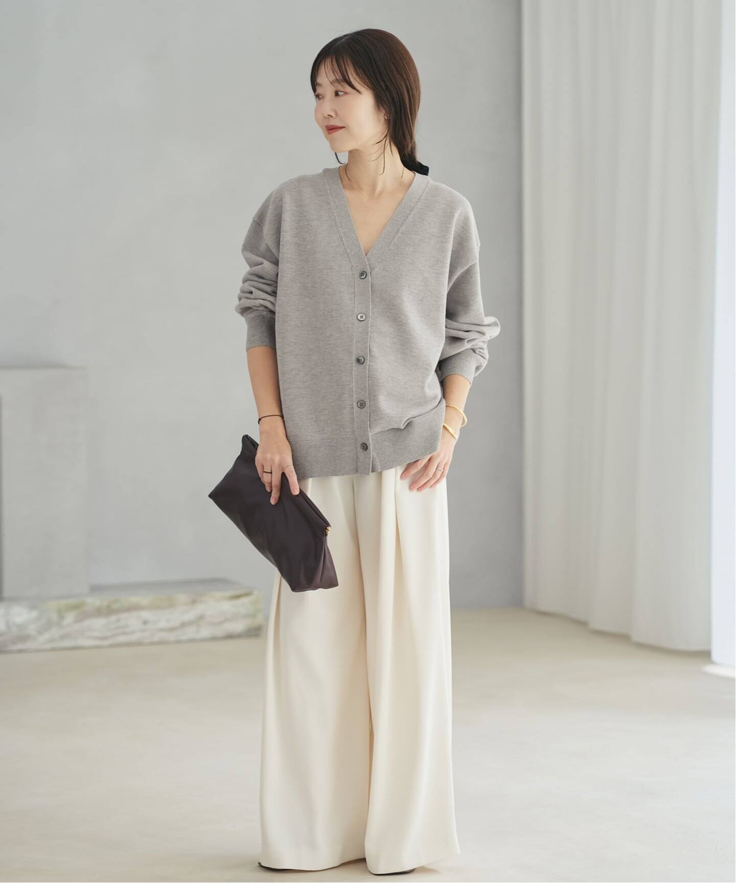 plageプラージュ　sweat kn nuance カーディガン 2024SS WEB限定追加》sweat kn nuance カーディガン（カーディガン）｜Plage
