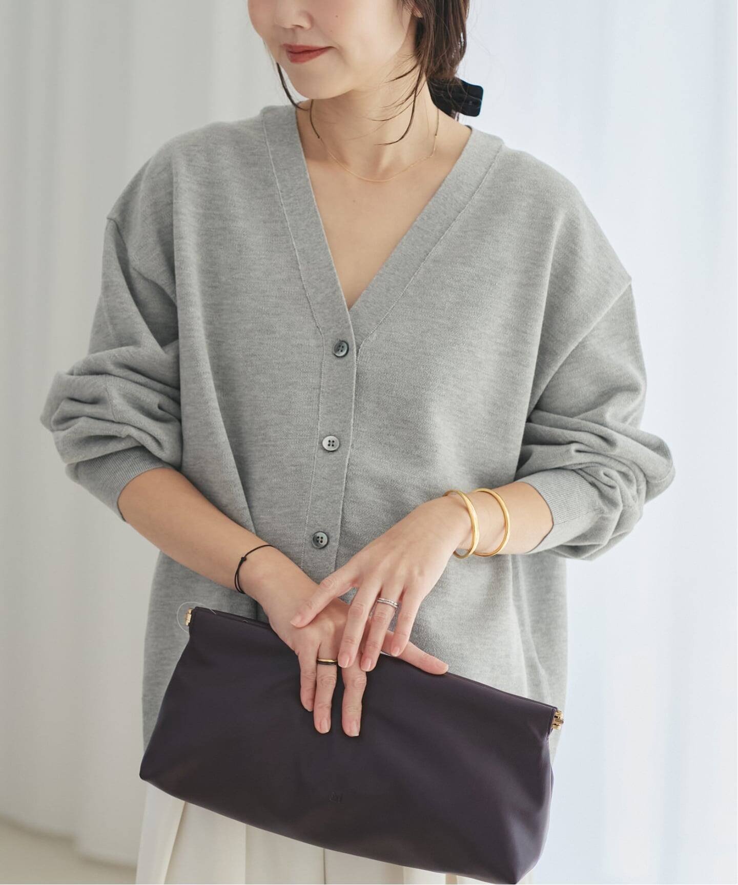 plageプラージュ　sweat kn nuance カーディガン 2024SS WEB限定追加》sweat kn nuance カーディガン（カーディガン）｜Plage
