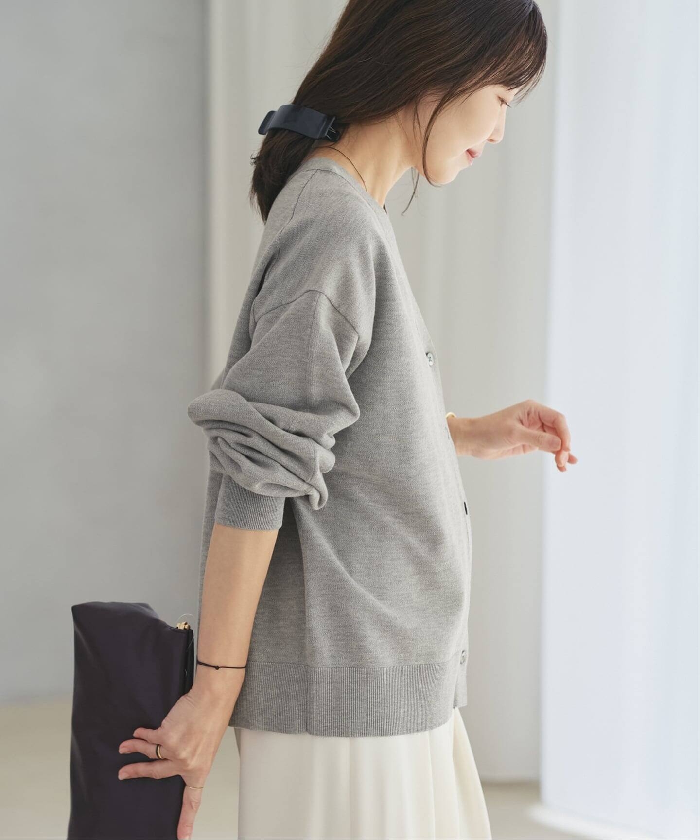 plageプラージュ　sweat kn nuance カーディガン 2024SS プラージュ Plage 《WEB限定追加予約》sweat kn nuance カーディガン