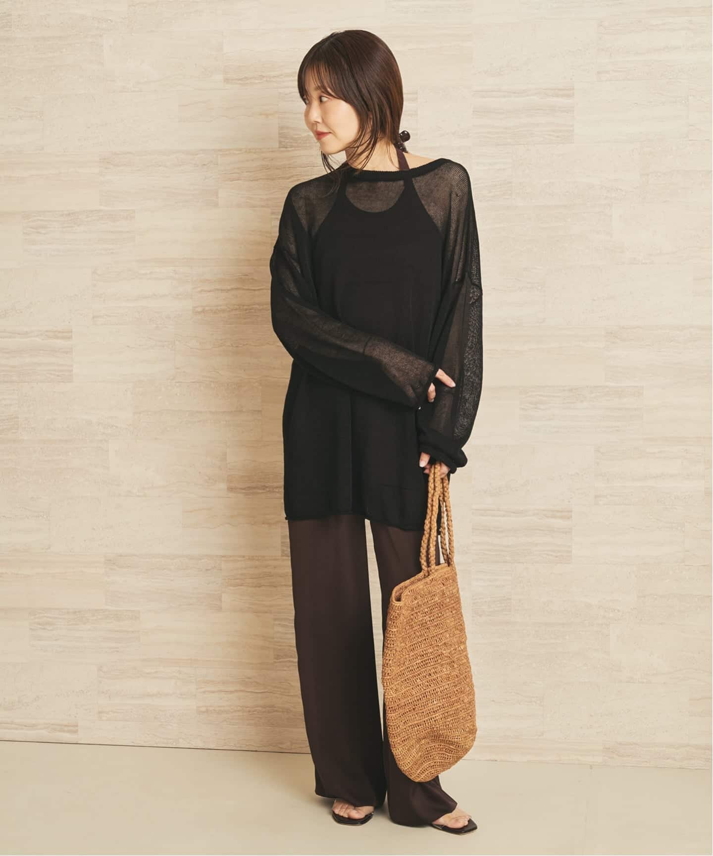 Linen/ny long プルオーバー（ニット／セーター）｜Plage（プラージュ
