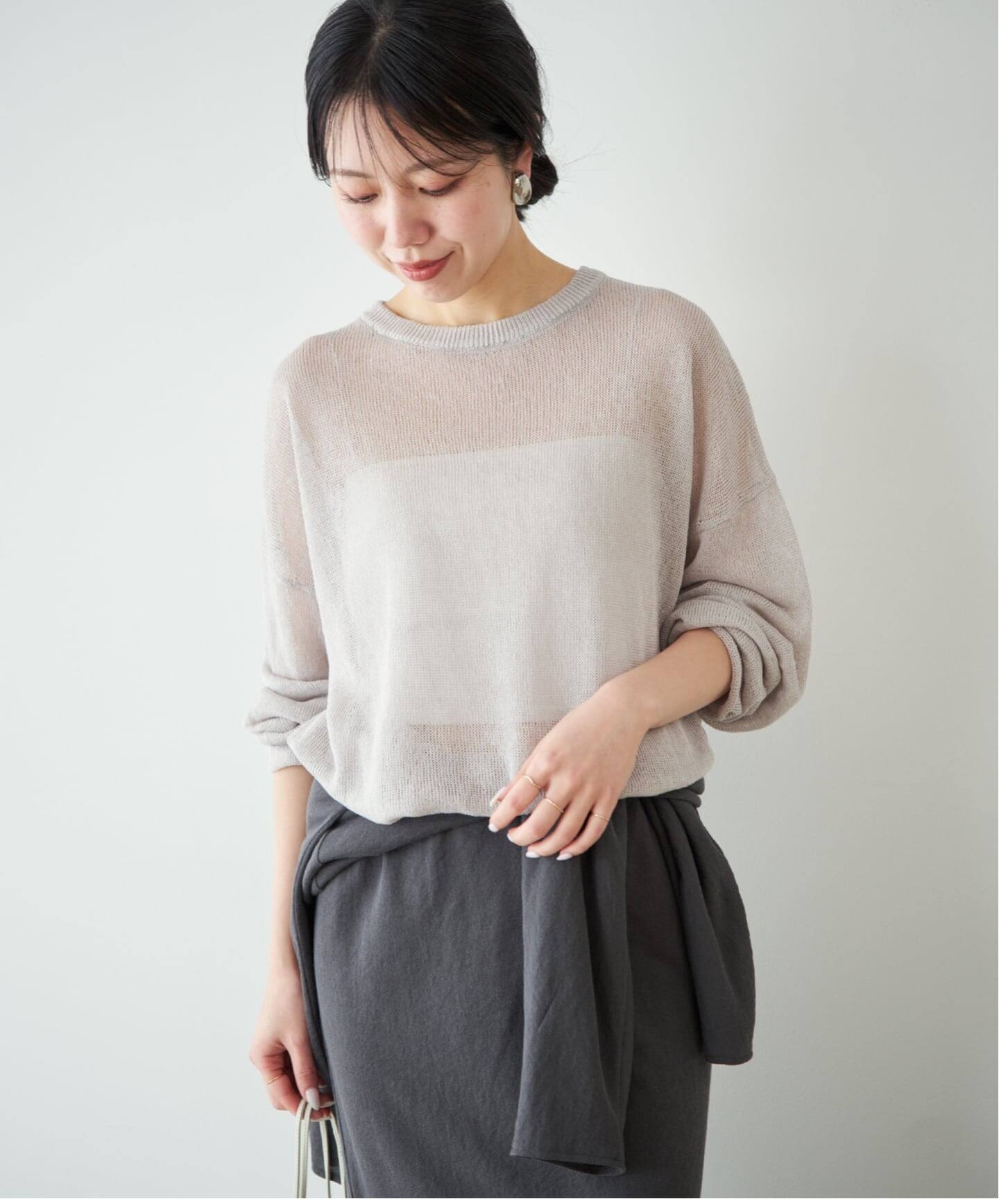 追加》Linen/ny long プルオーバー 2（ニット／セーター）｜Plage