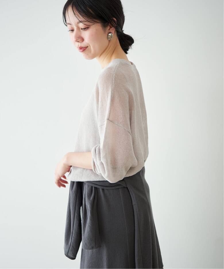 追加》Linen/ny long プルオーバー 2（ニット／セーター）｜Plage 