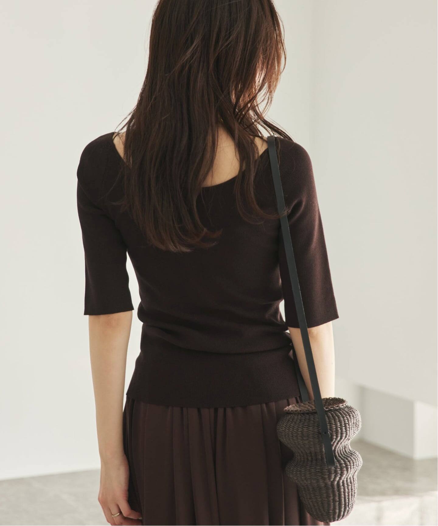 美品　plage Knit Tシャツ ブラック plage（プラージュ）の「R'IAM KNIT T（ニット/セーター）」 - WEAR