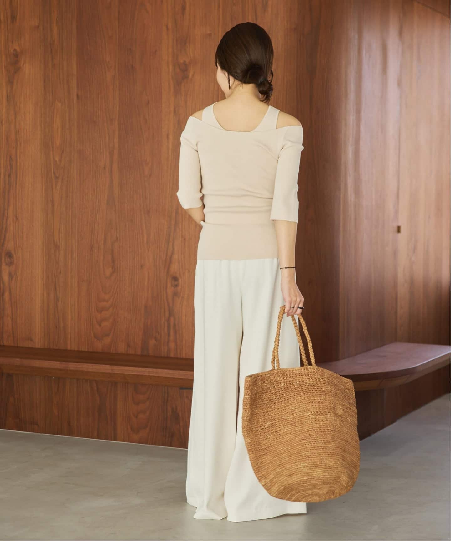 美品 Plage ストレッチRib ニットビスチェ フリー ナチュラル Plage - 美品 Plage ストレッチRib ニットビスチェ フリー ナチュラル