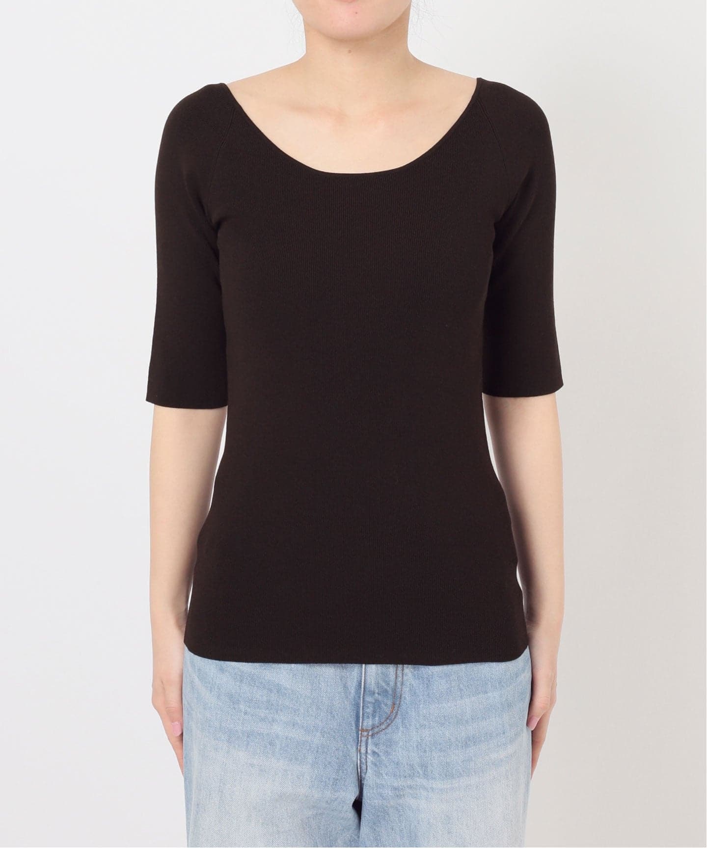 【タグ付】plage wide rib turtle ニット ブラック plage（プラージュ）の「wide rib turtle ニット（ニット/セーター