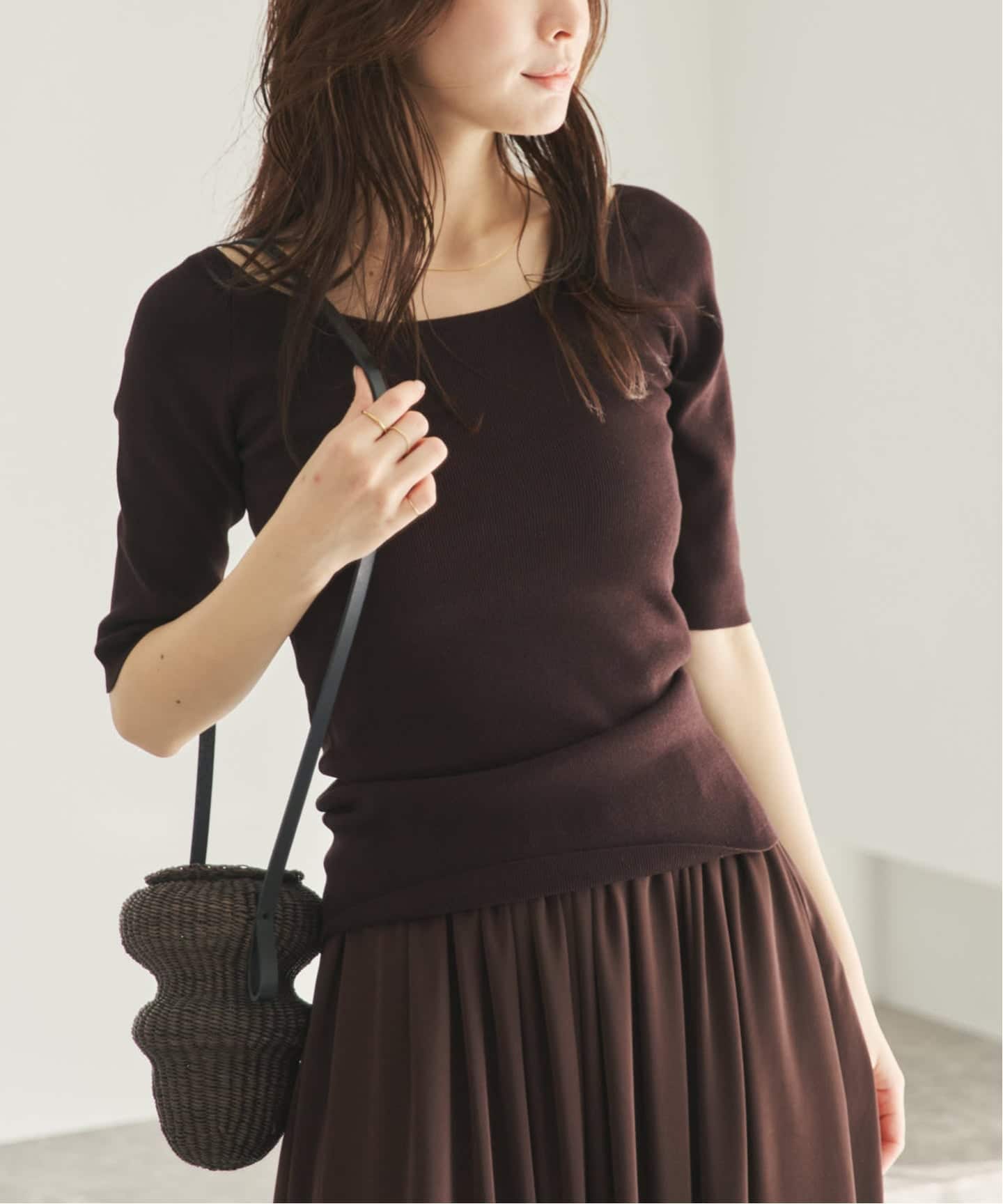 plage ニットブラトップ　ベージュ Paper Mix Sleeveless ニット（ニット／セーター）｜Plage（プラージュ