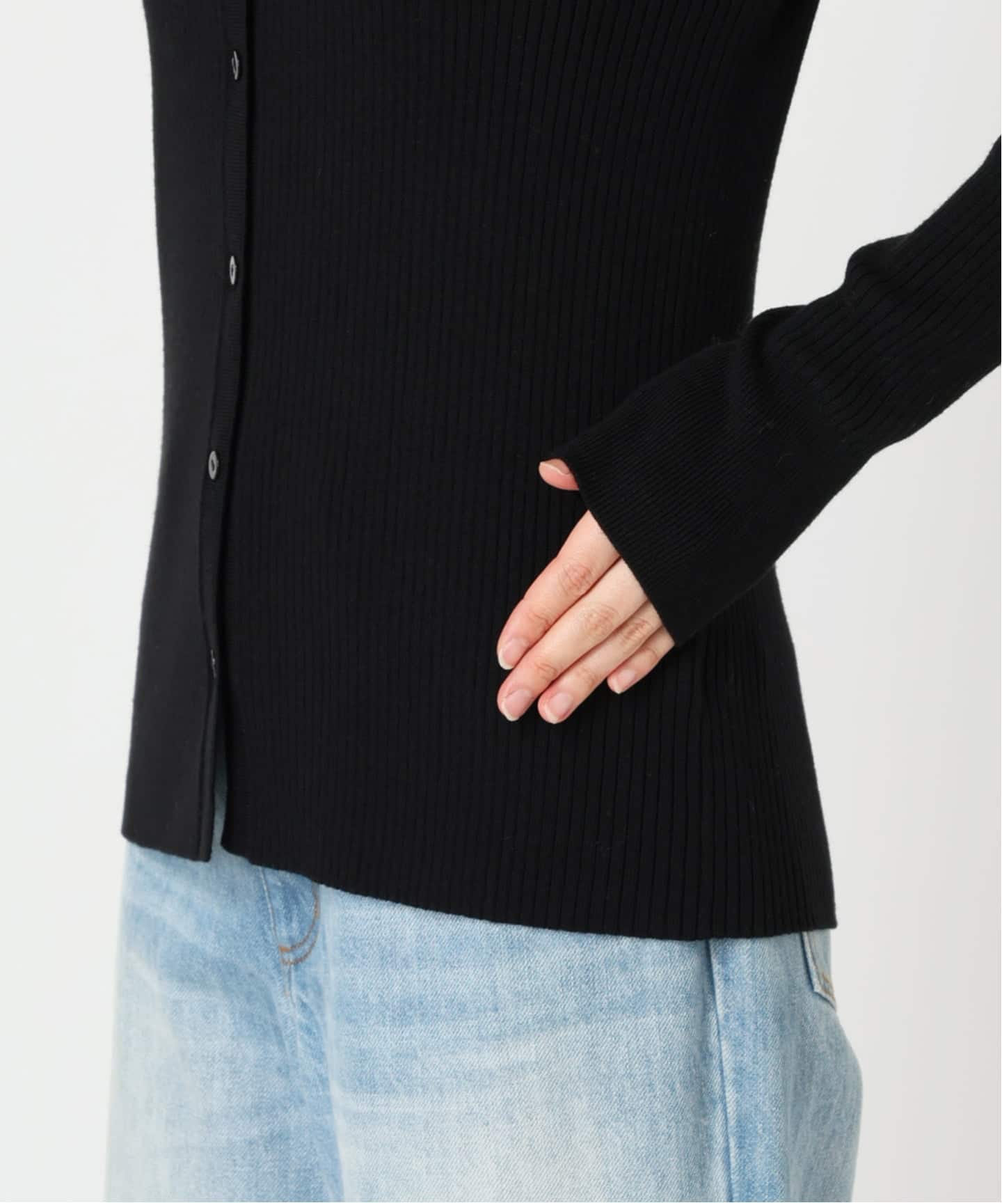 予約》collar wide rib ニット（カーディガン）｜Plage（プラージュ