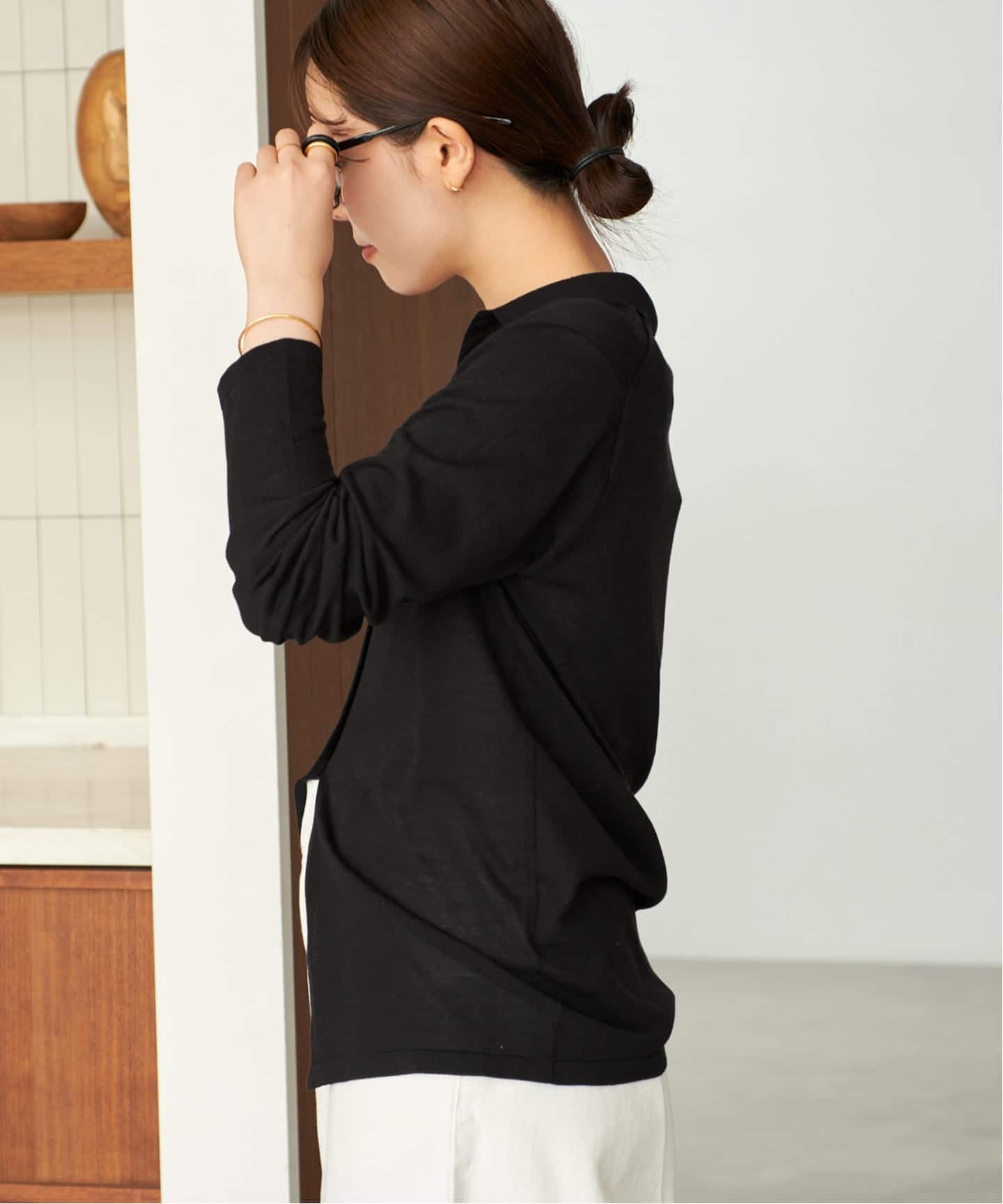 sheer skipper ニット Plage ブラック 追加》sheer skipper ニット（ニット／セーター）｜Plage（プラージュ