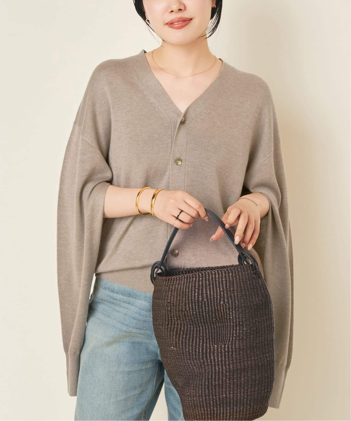 Plage プラージュ　SEEALL シーオール　BALOON カーディガン SEEALL / シーオール 2WAY カーディガン（カーディガン）｜Plage