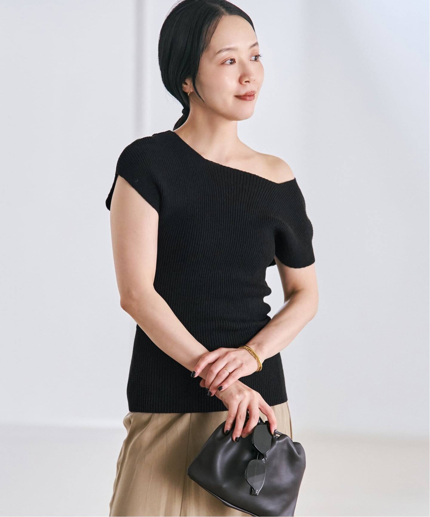 le / ル 別注 RIBBED CAP SLEEVELESS KNIT トップス（ニット／セーター