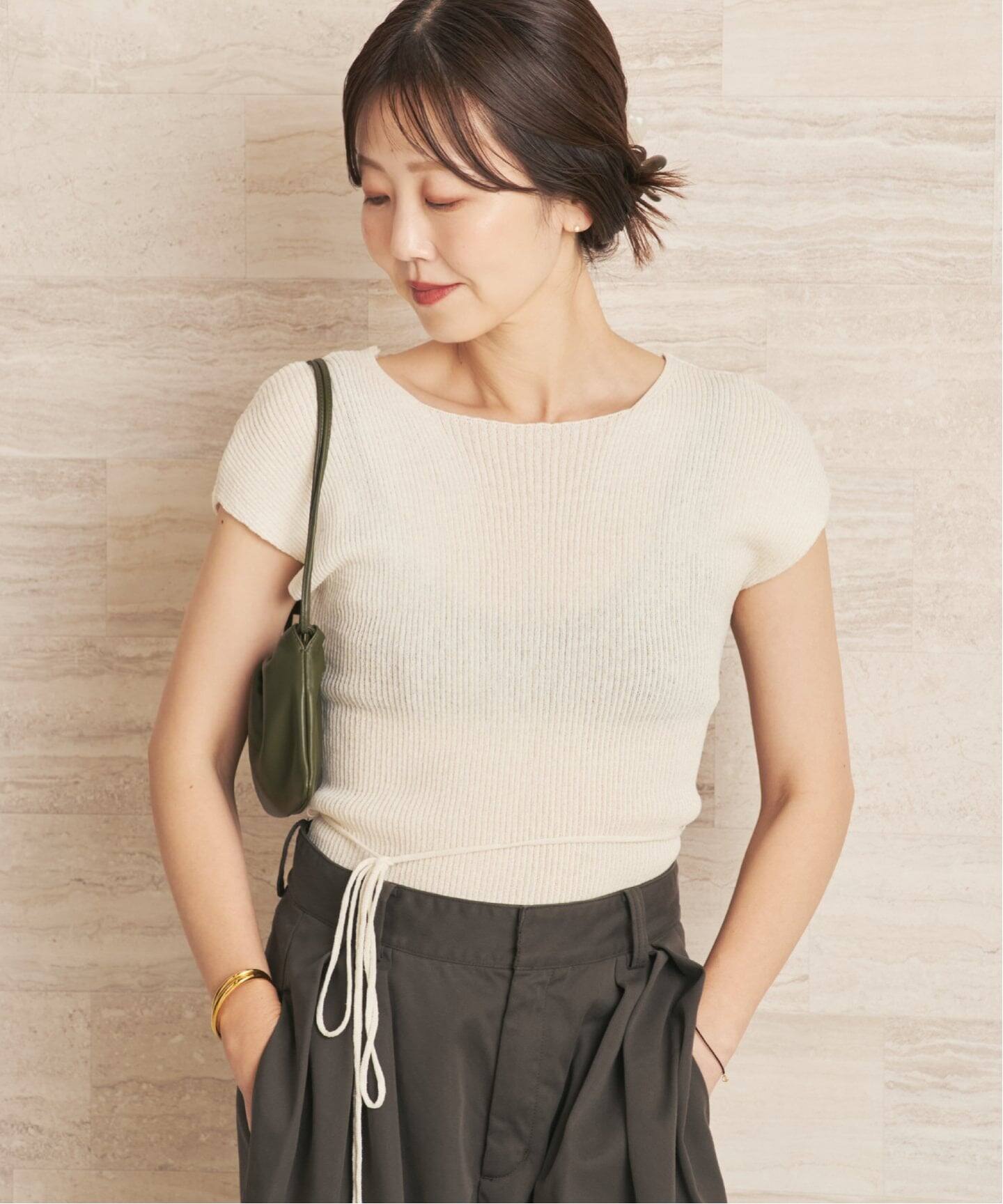 le / ル 別注 RIBBED CAP SLEEVELESS KNIT トップス（ニット／セーター 