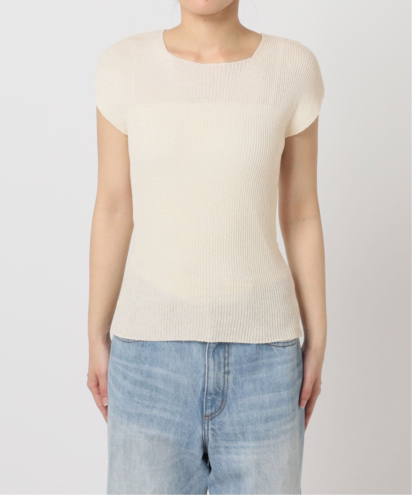 新品☆ le/ル RIBBED CAP SLEEVELESS KNIT トップス le / ル 別注 RIBBED CAP SLEEVELESS KNIT トップス（ニット／セーター
