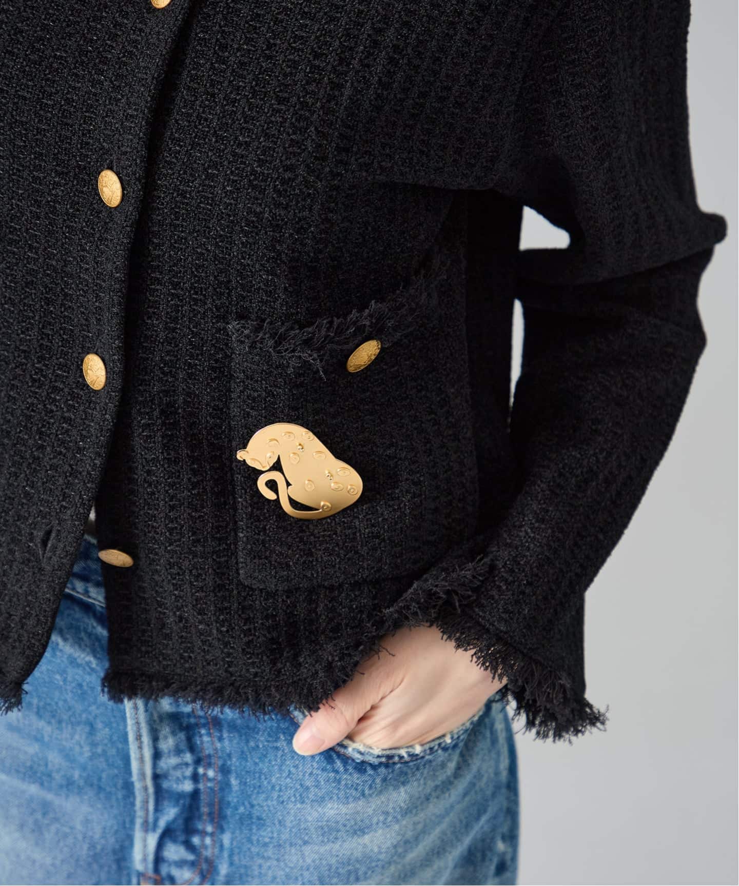 TWEED KNITジャケット カーディガン（カーディガン）｜VERMEIL par