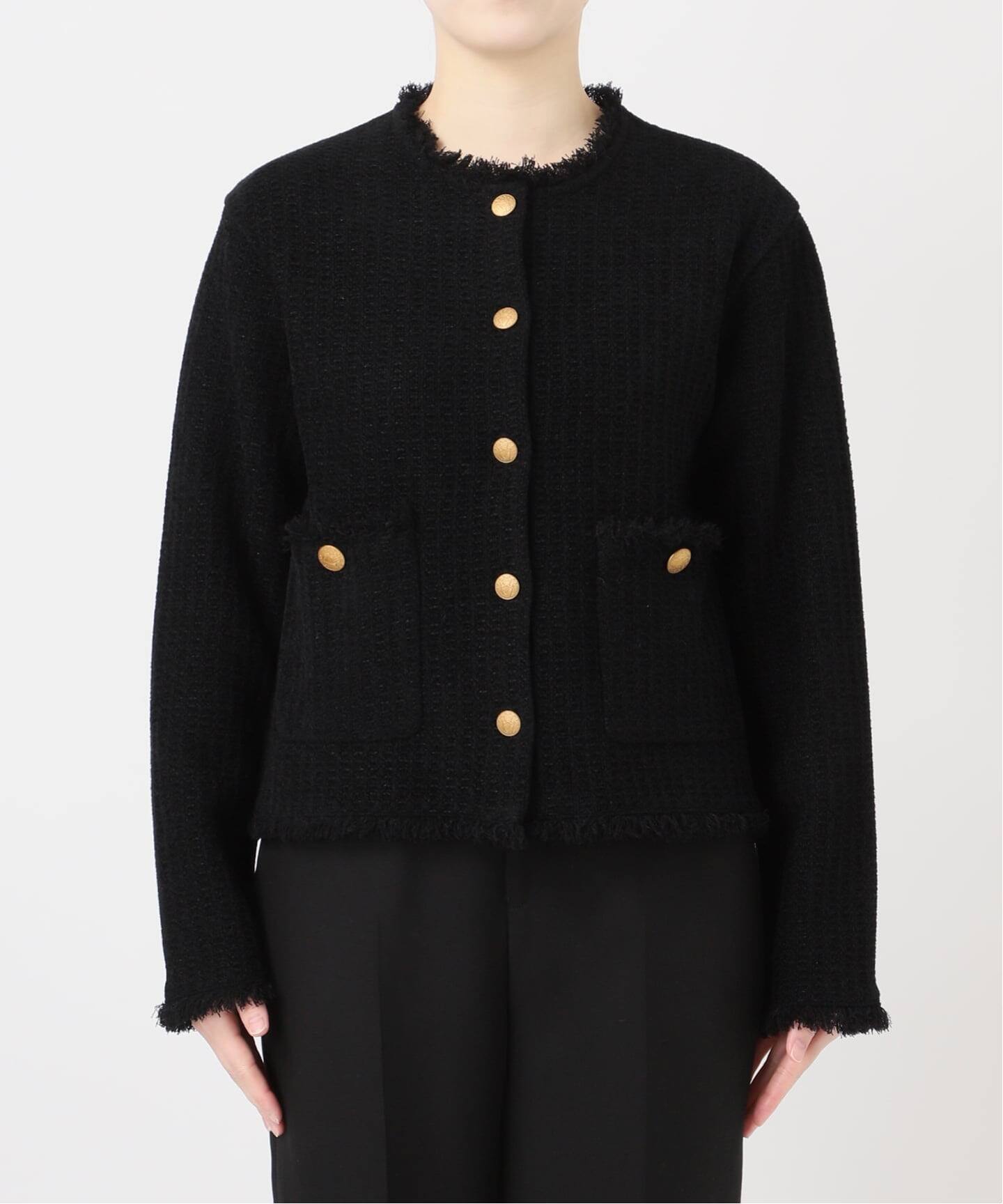 TWEED KNITジャケット カーディガン（カーディガン）｜VERMEIL par