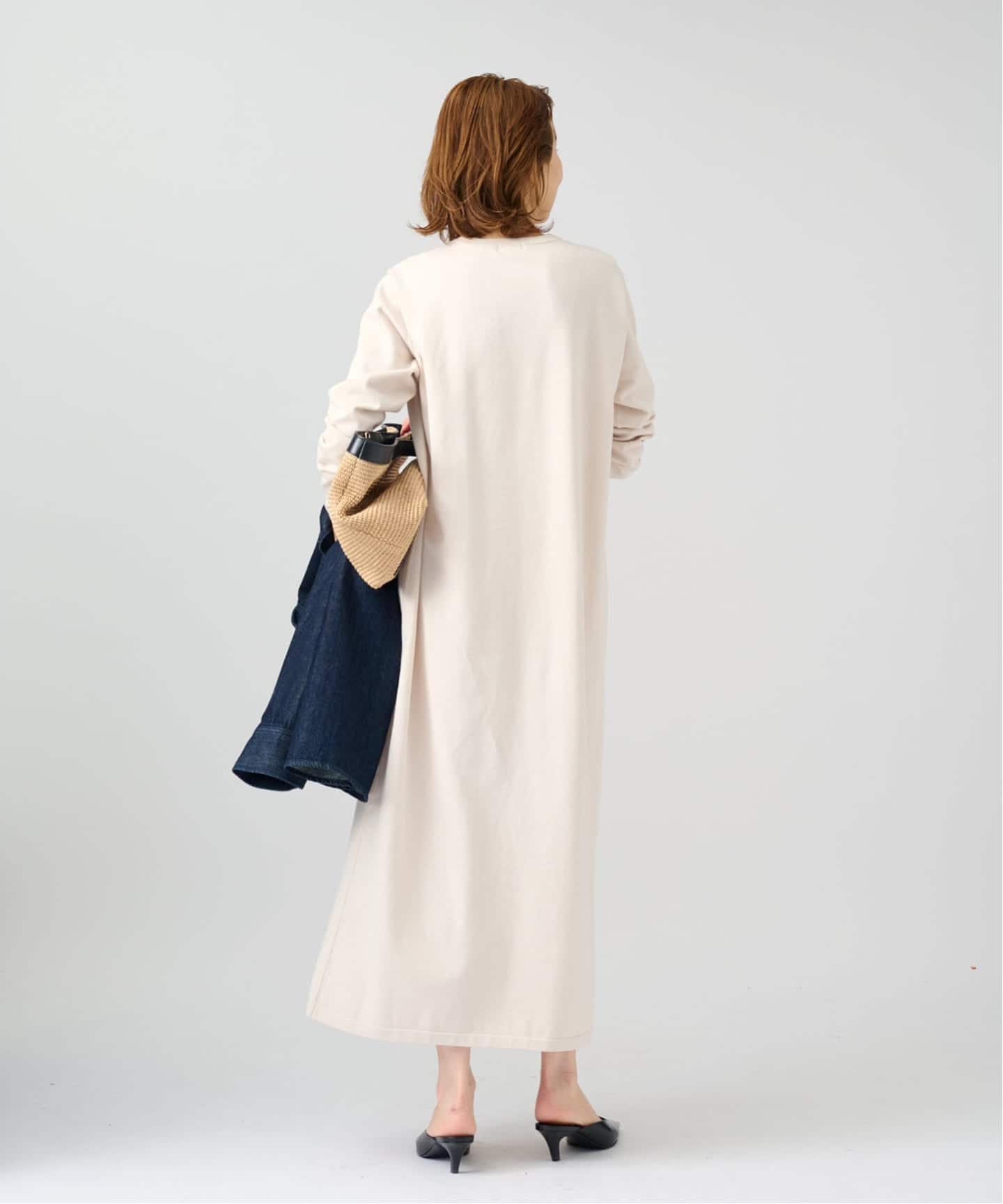 ニットコクーンロングワンピース（ニットワンピース）｜VERMEIL par