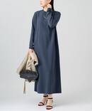 ニットコクーンロングワンピース