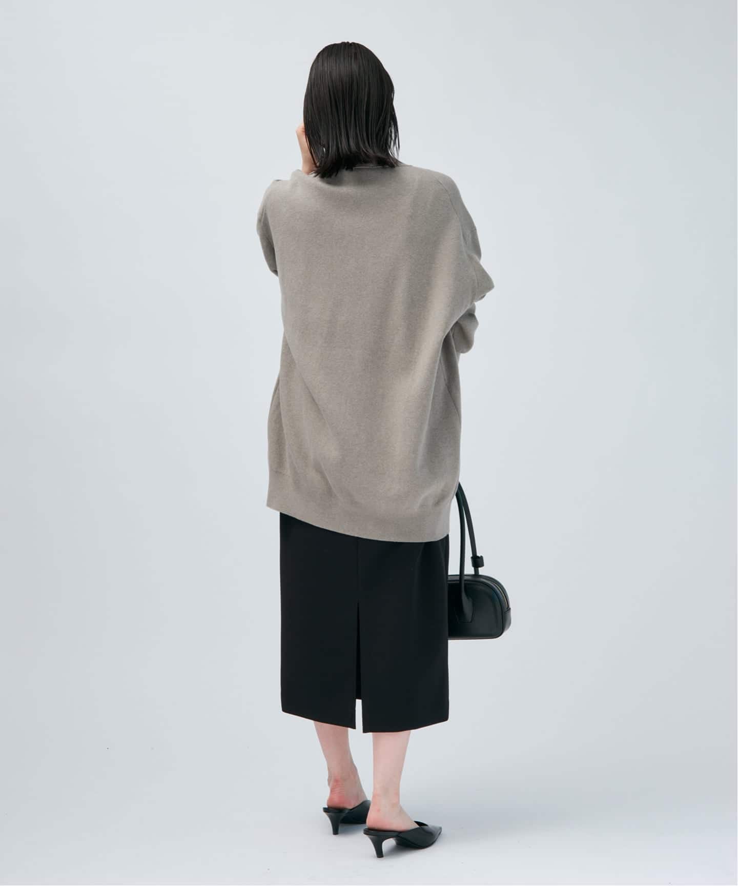 コットンカシミヤ WジャガードVネックカーディガン（カーディガン