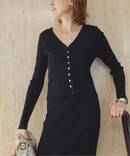 《予約》RIB Vネックカーディガン