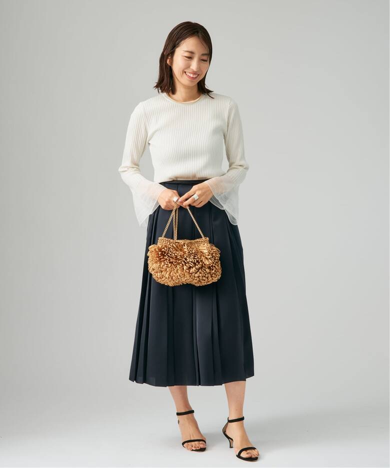 美品 Mylanka リネン 100% ブラウス プルオーバー ベルスリーブ 【美品 