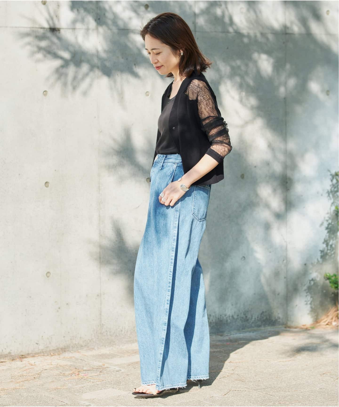 Cotton Boucle レースカーディガン（カーディガン）｜VERMEIL par iena