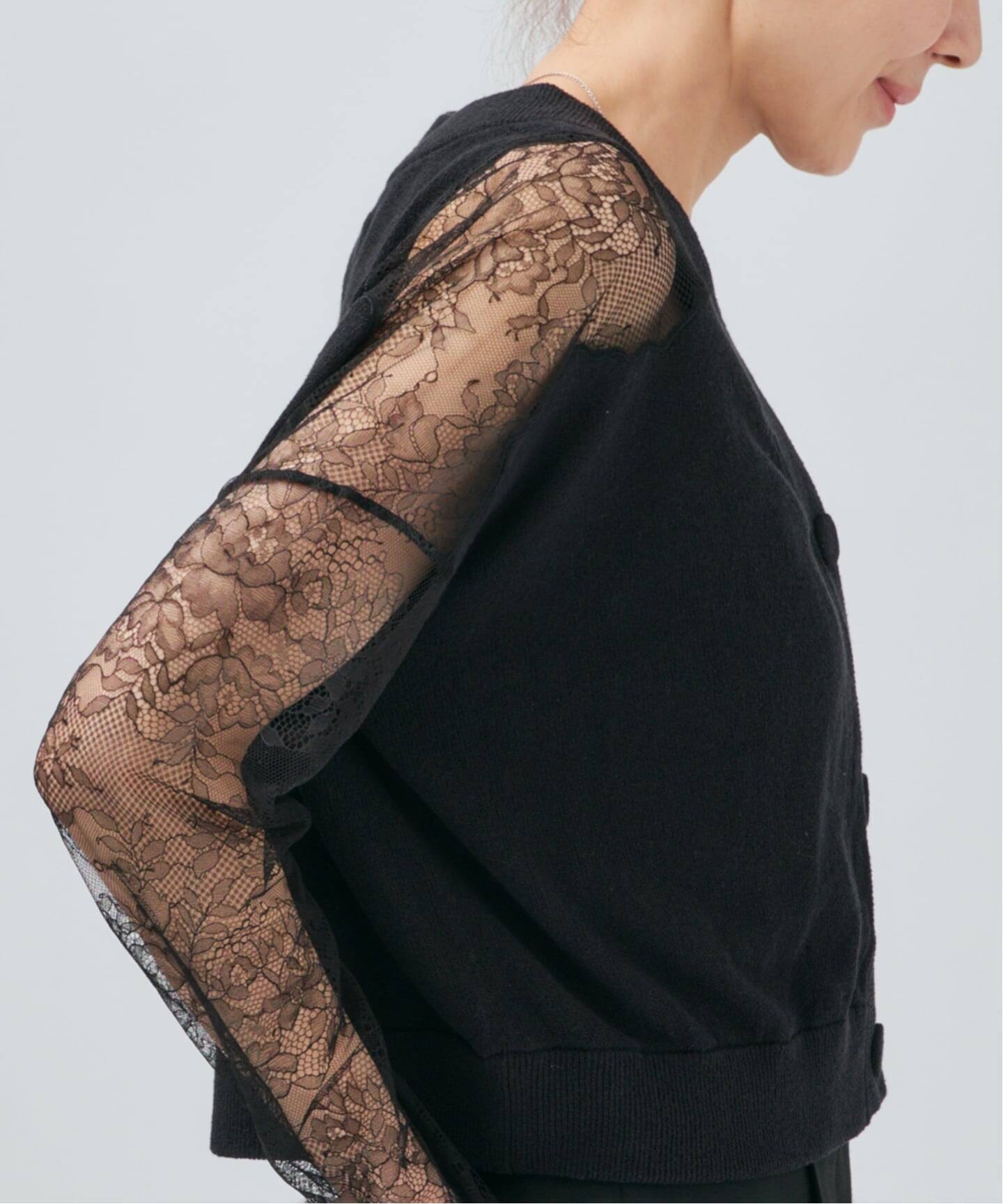 Cotton Boucle レースカーディガン（カーディガン）｜VERMEIL par iena