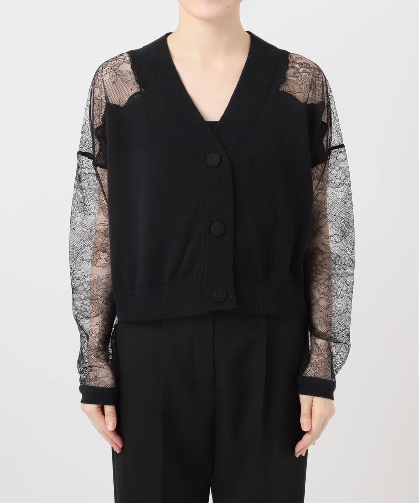 VERMEIL Par iena Cotton Boucleレースカーディガン Cotton Boucle レースカーディガン（カーディガン）｜VERMEIL par iena