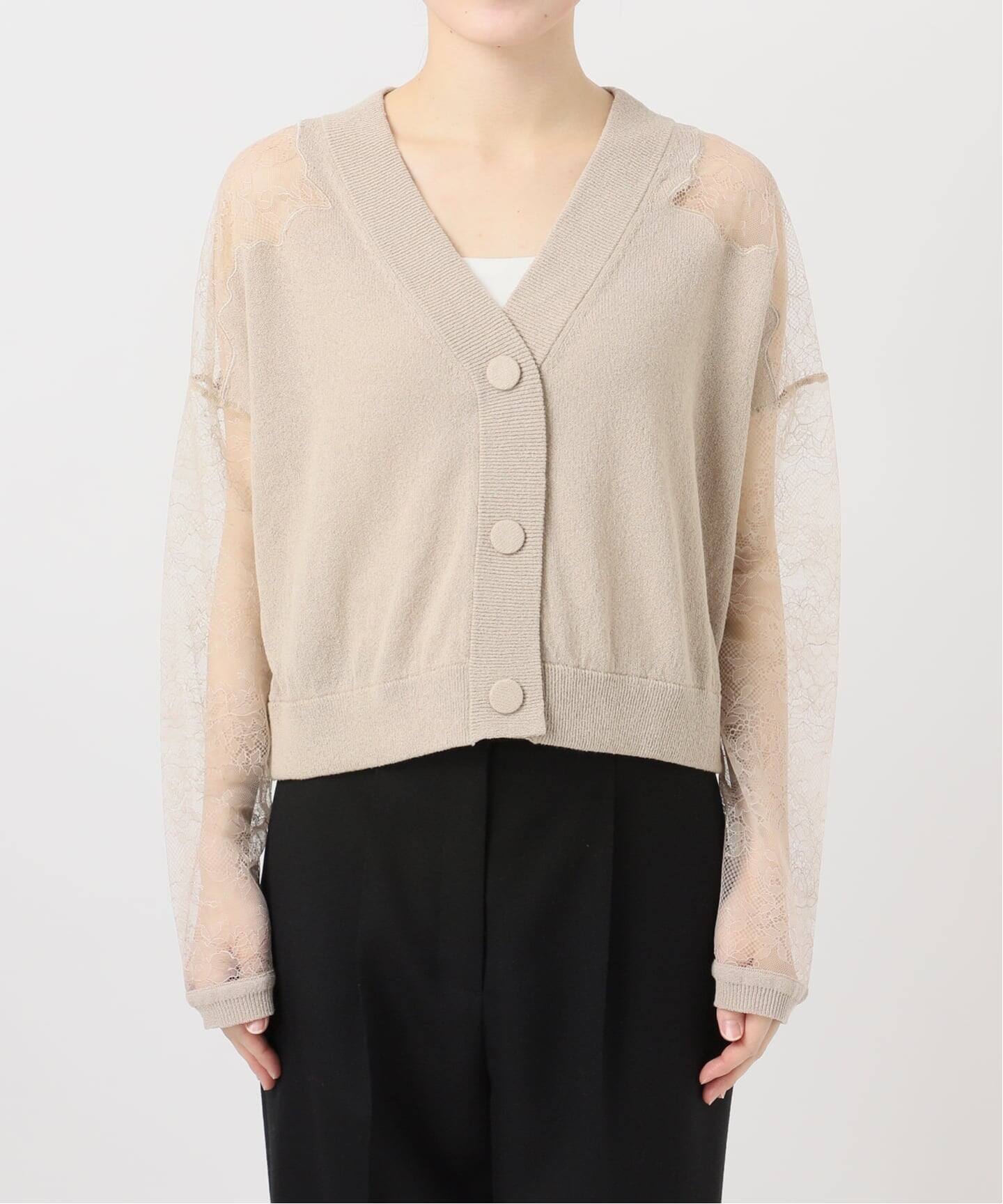 Cotton Boucle レースカーディガン（カーディガン）｜VERMEIL par iena