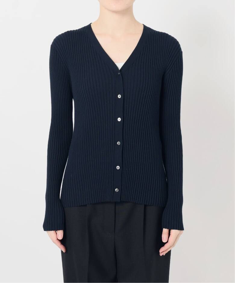 予約》イタリア糸 RIB Vネックカーディガン（カーディガン）｜VERMEIL  