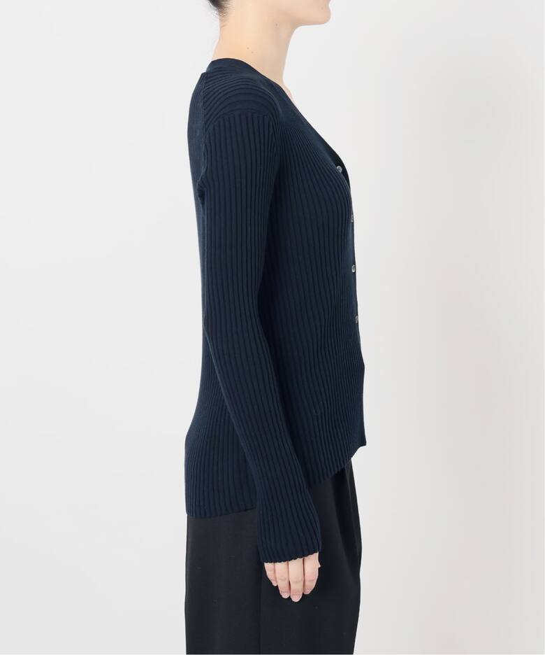 予約》イタリア糸 RIB Vネックカーディガン（カーディガン）｜VERMEIL  