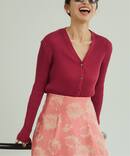 《予約》イタリア糸 RIB Vネックカーディガン