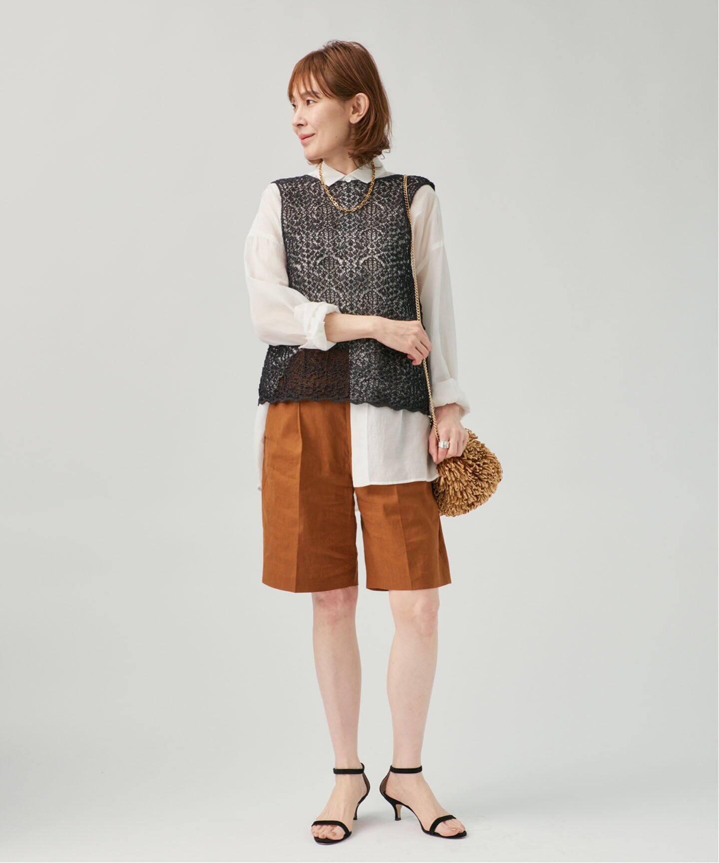 ENRICA エンリカ レース柄ニット KNIT225（ニット／セーター