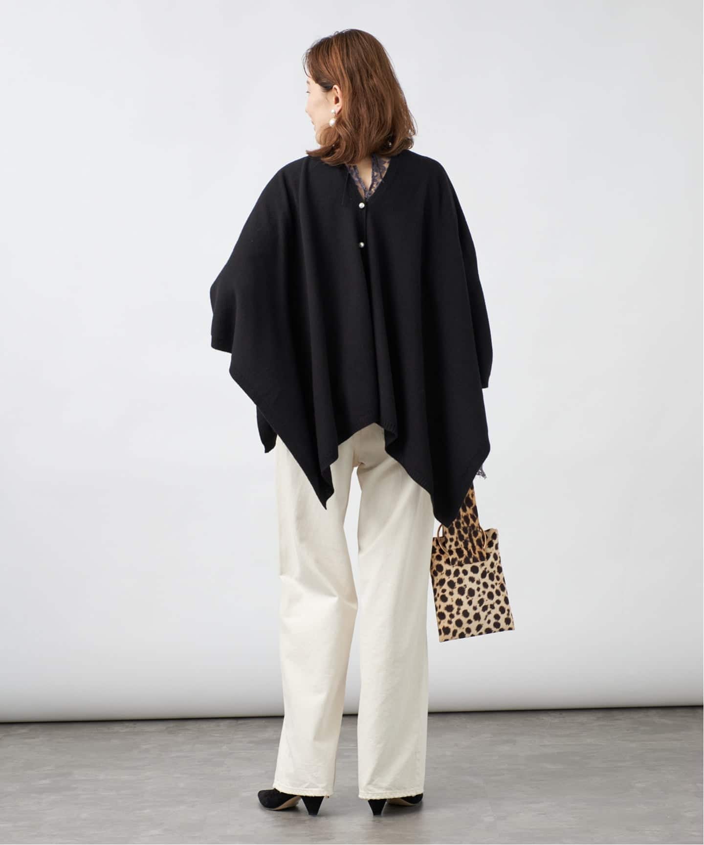 予約》Room no.8 BLACK ルームエイト ブラック Wool Pearl /B Cape