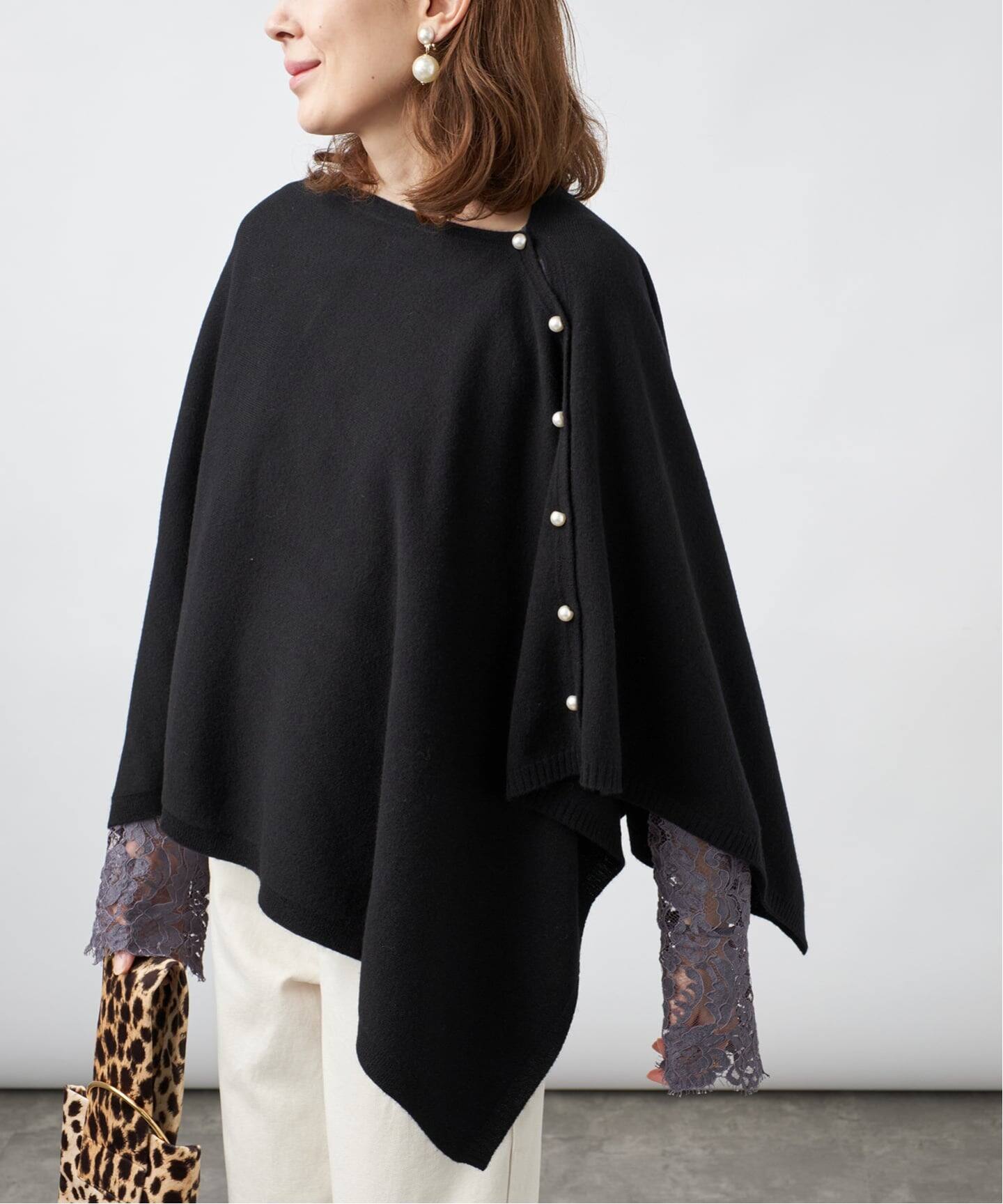 予約》Room no.8 BLACK ルームエイト ブラック Wool Pearl /B Cape