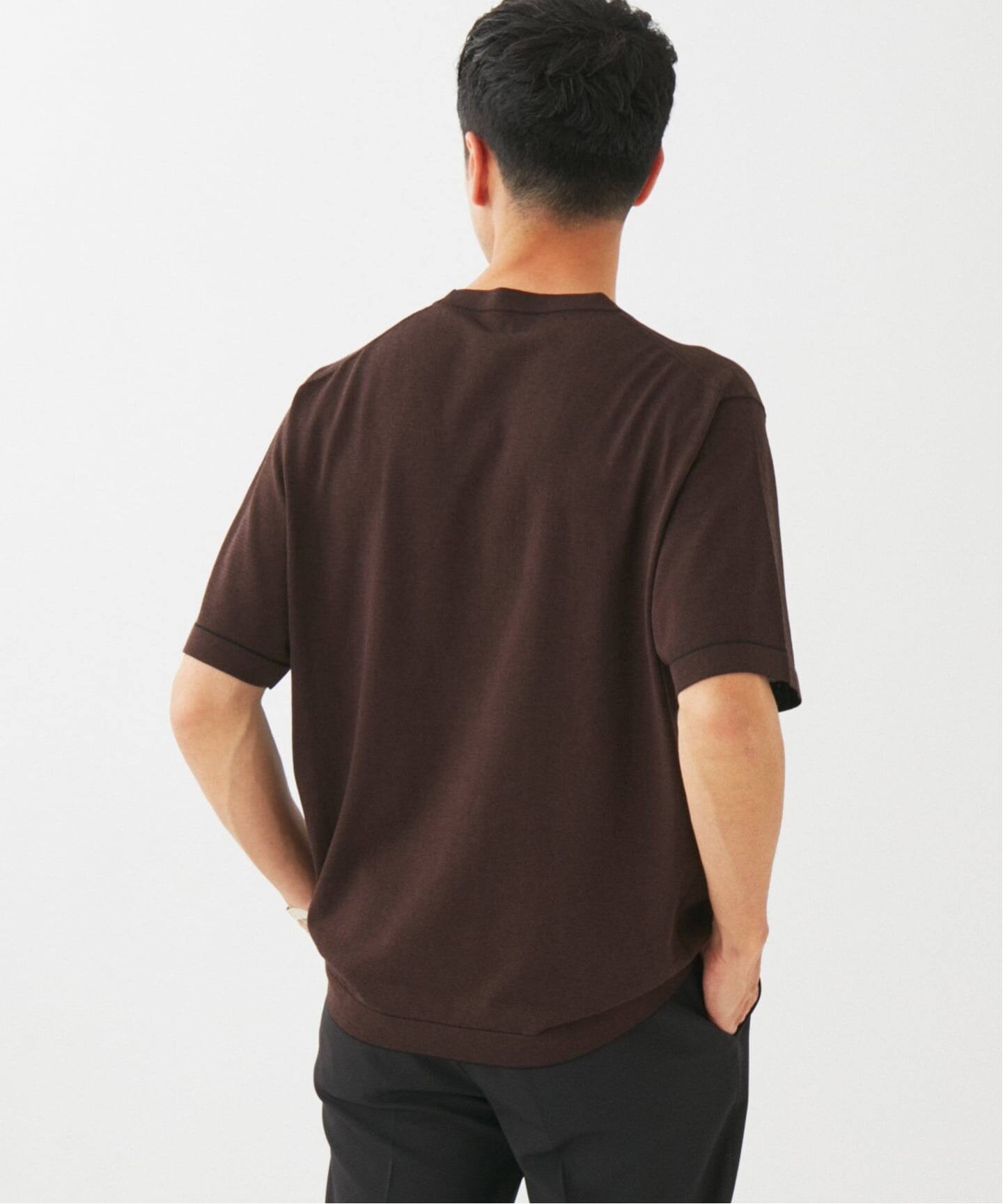 マイクロ ボーダー ニット Tシャツ（Tシャツ／カットソー）｜EDIFICE