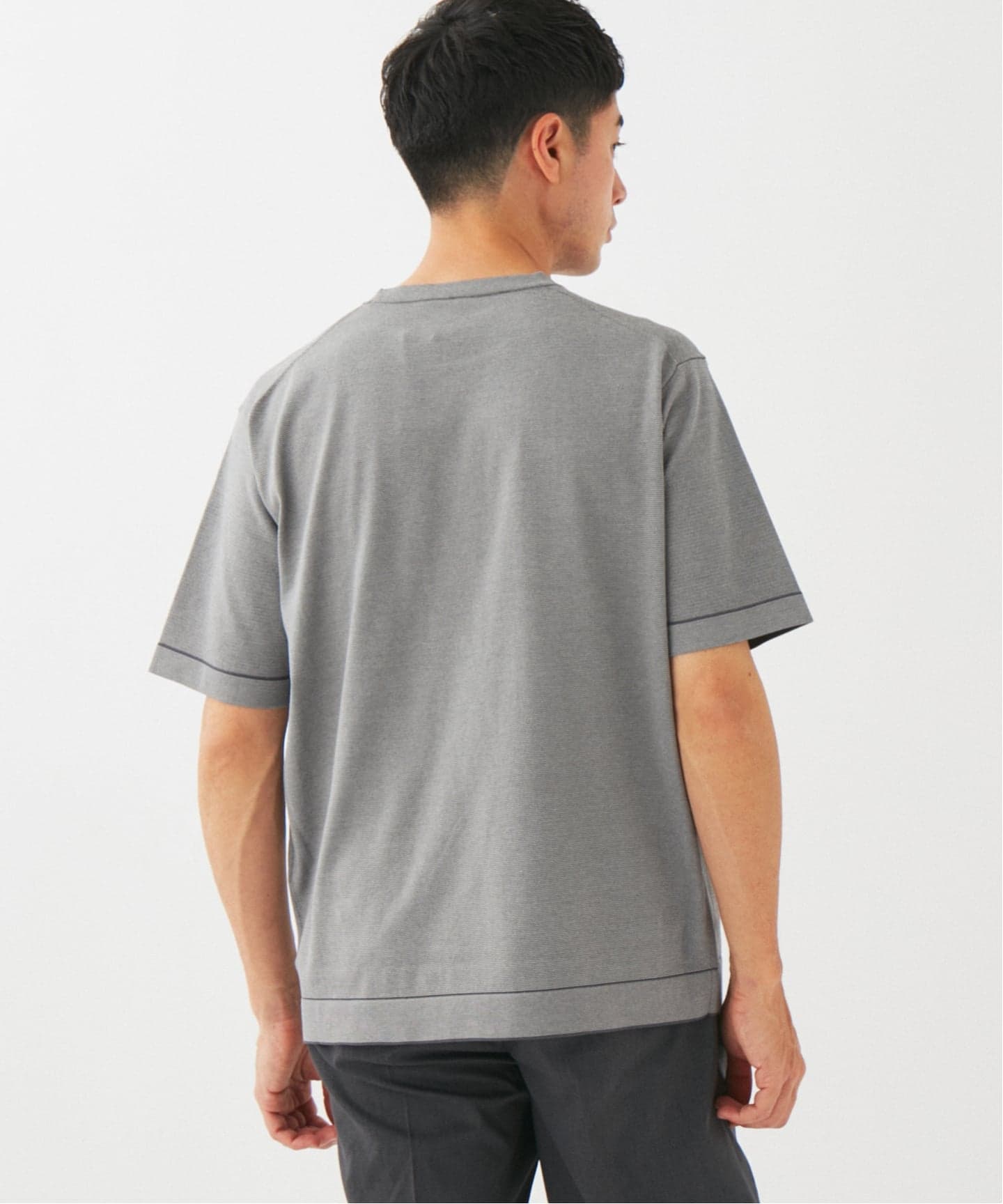 マイクロ ボーダー ニット Tシャツ（Tシャツ／カットソー）｜EDIFICE