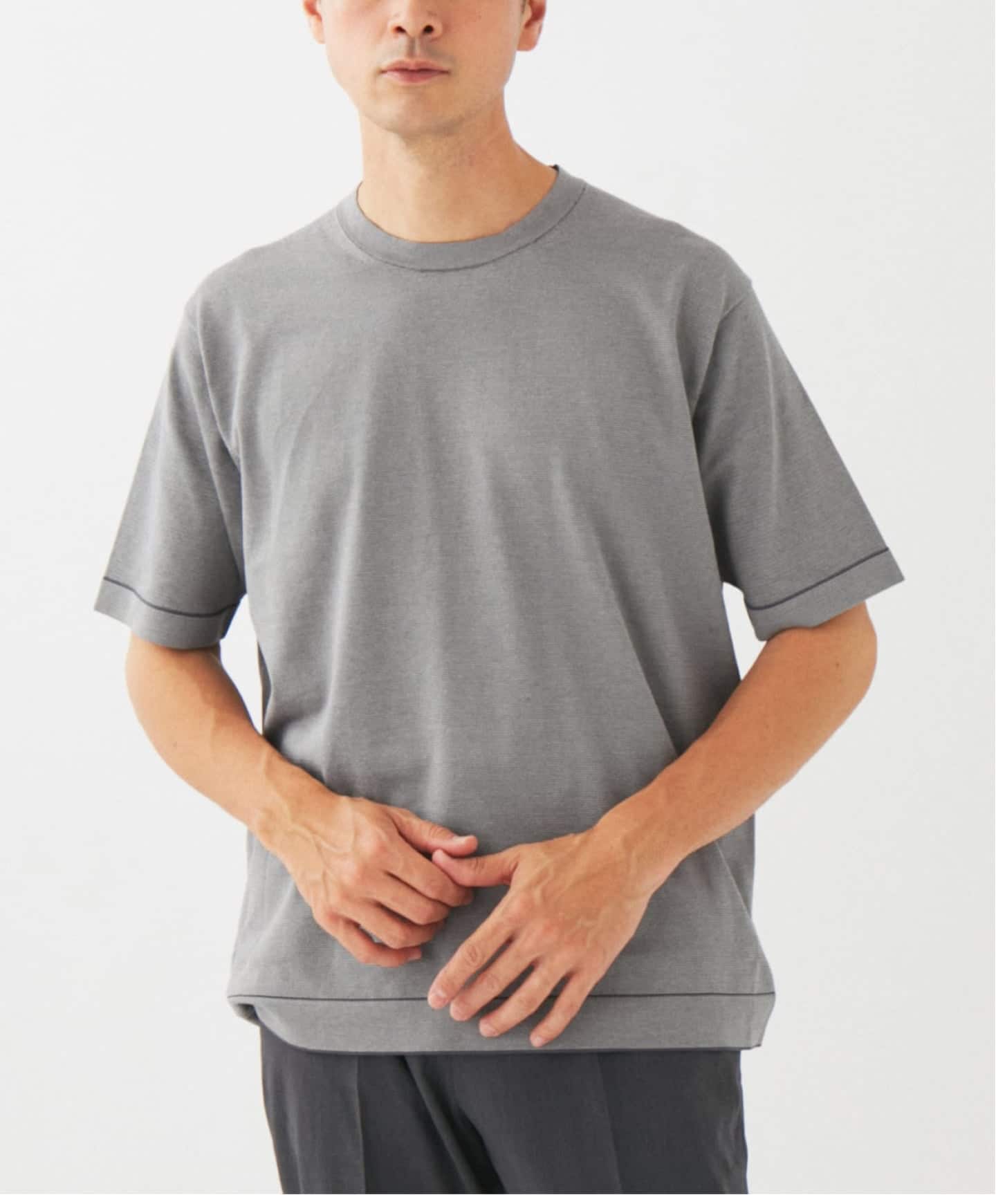マイクロ ボーダー ニット Tシャツ（Tシャツ／カットソー）｜EDIFICE