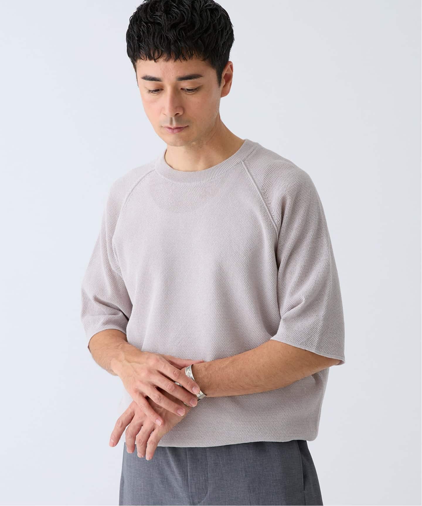 ドライコットン ハーフスリーブ ニット（Tシャツ／カットソー