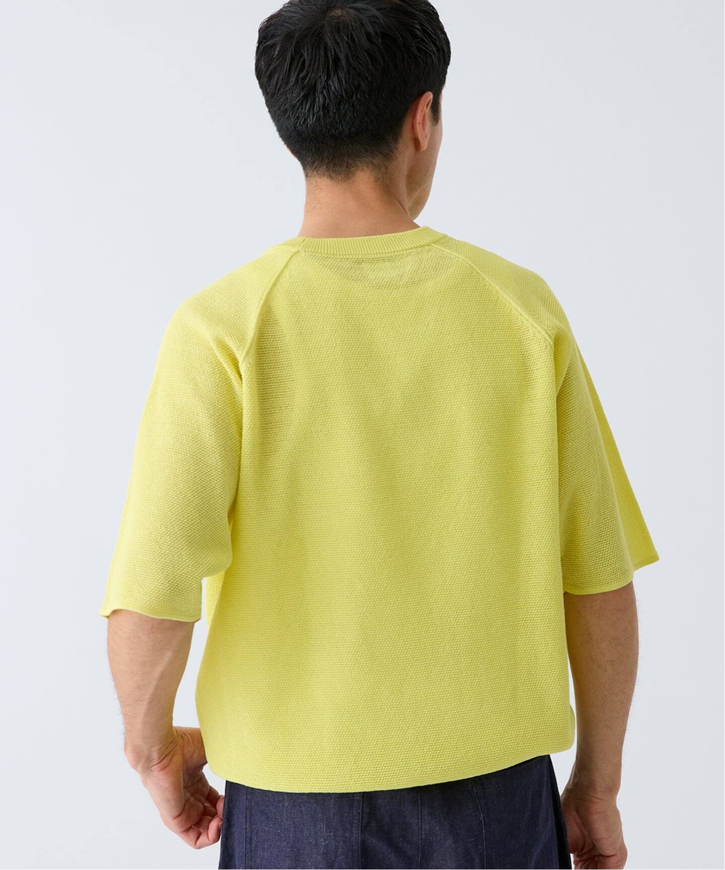 sawayuハイツイストコットンハーフスリーブニット セール】ハイツイストコットンハーフスリーブKNIT（ニット/セーター