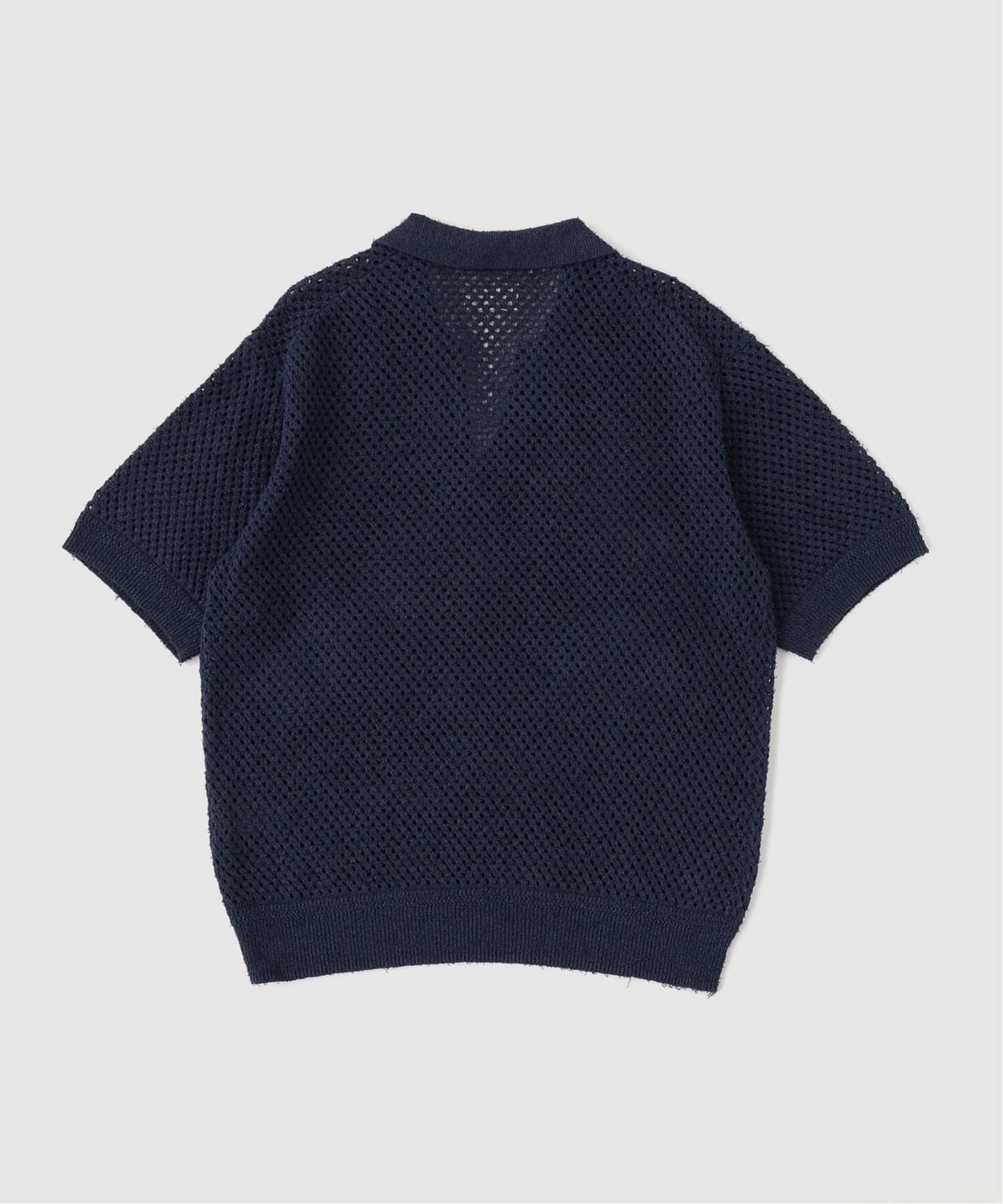 25ss BAFY スキッパーメッシュニットポロ　コットンリネン　クラシコ AZUL BY MOUSSY | メッシュスキッパーポロシャツ (ニット ) |SHEL'TTER