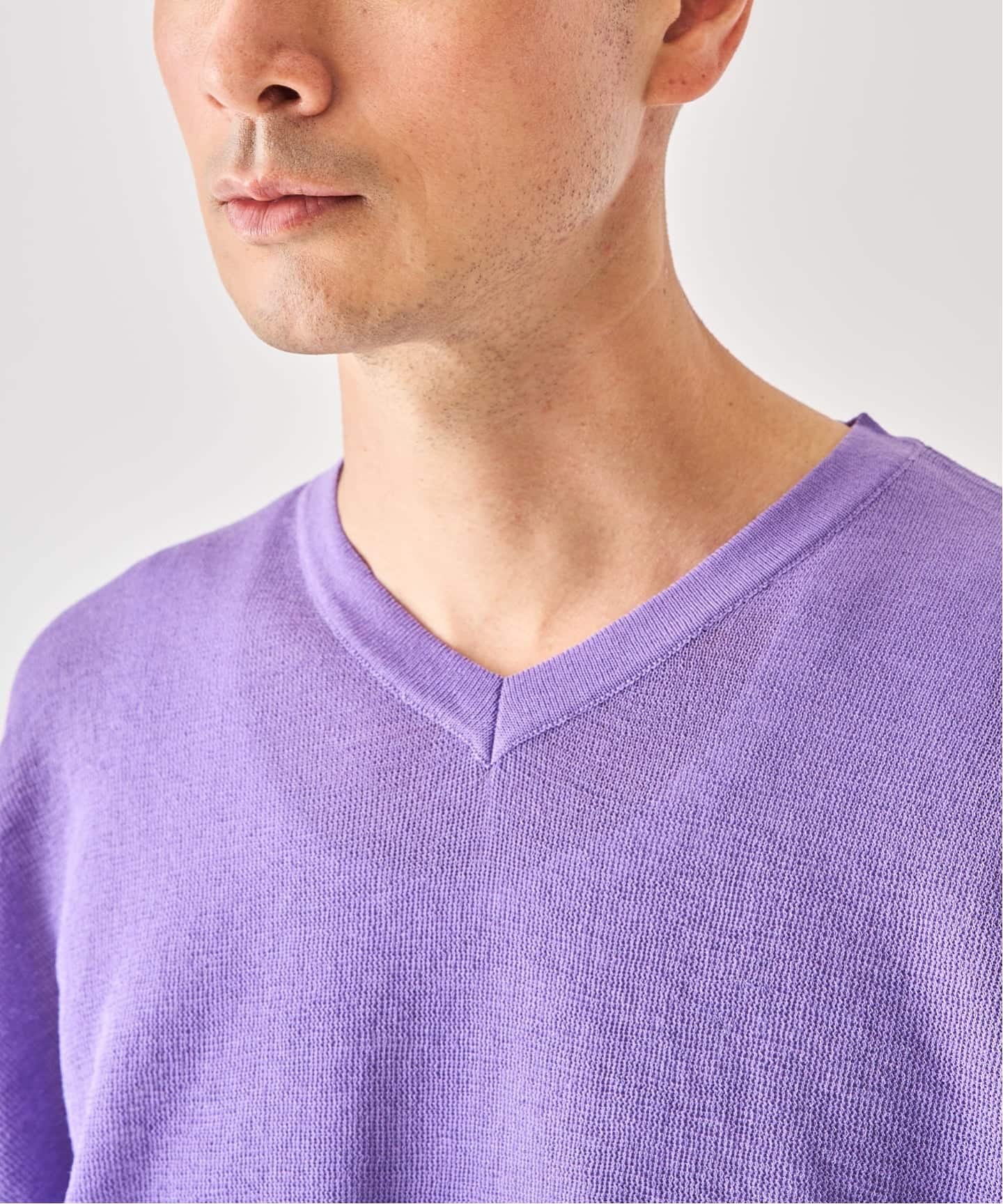 LINEN LUXE V ネック ニット Tシャツ（Tシャツ／カットソー）｜EDIFICE