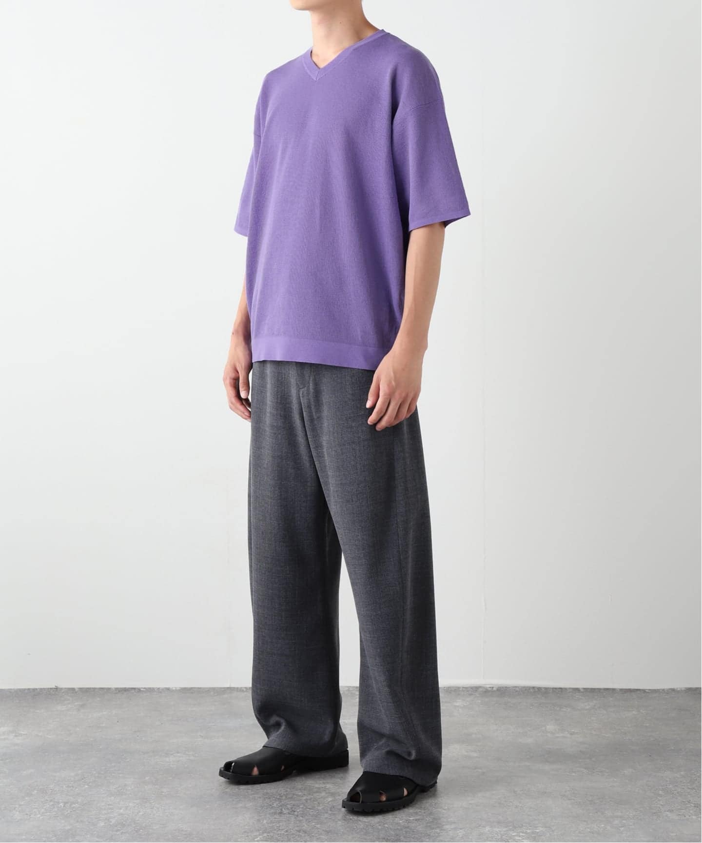 LINEN LUXE V ネック ニット Tシャツ（Tシャツ／カットソー）｜EDIFICE