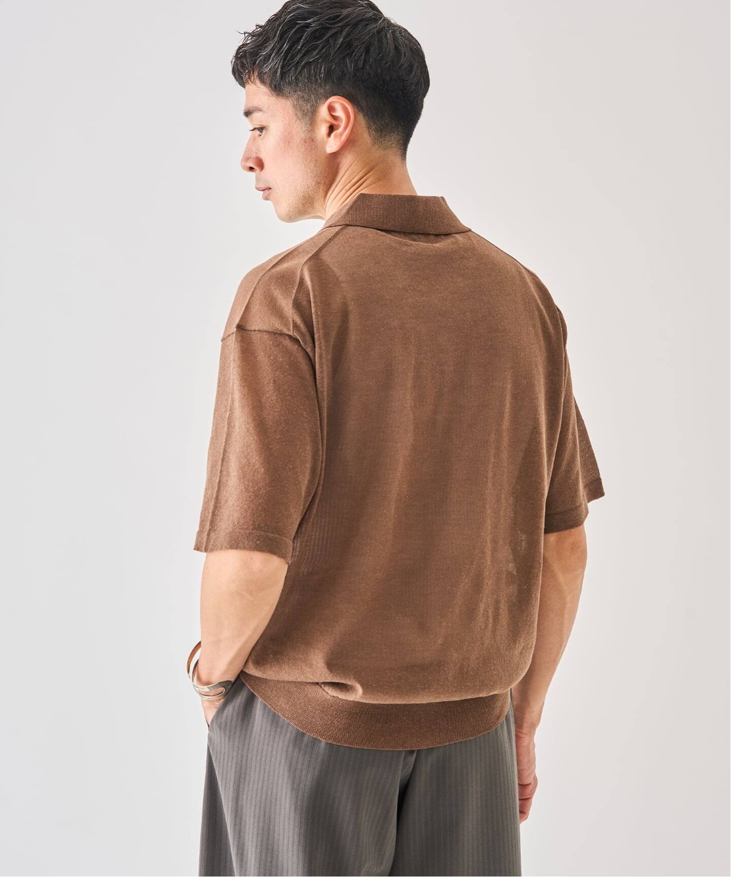 予約》LINEN LUXE ニット ポロ（ポロシャツ）｜EDIFICE（エディフィス