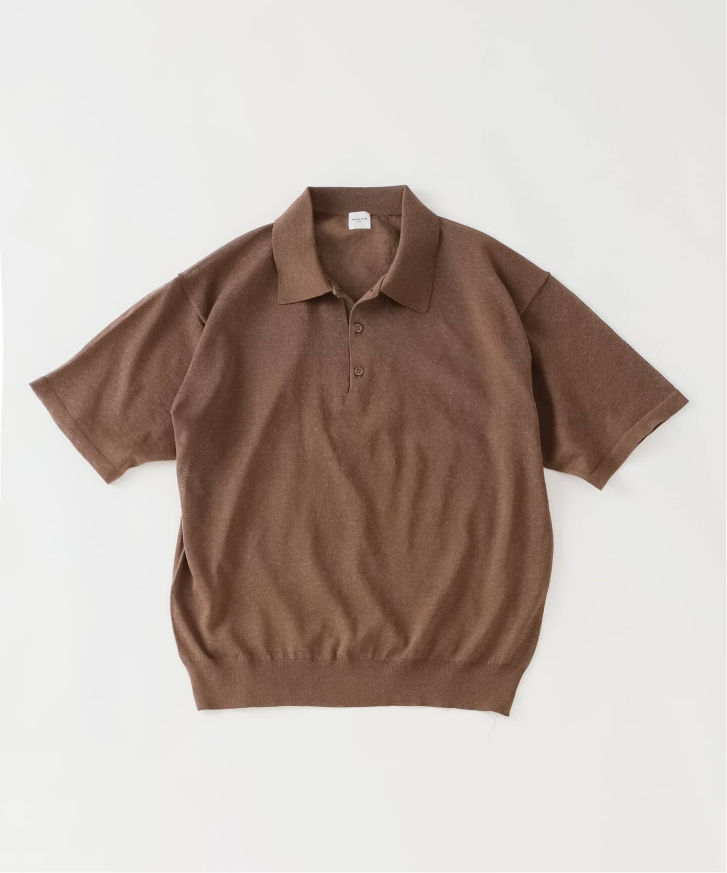 あかねです♡【未使用】プラージュ ポロニットシャツ　ブラウン AOYAMA 【洋服の青山】ニットポロ 長袖 メンズ 秋冬 ブラウン 茶色